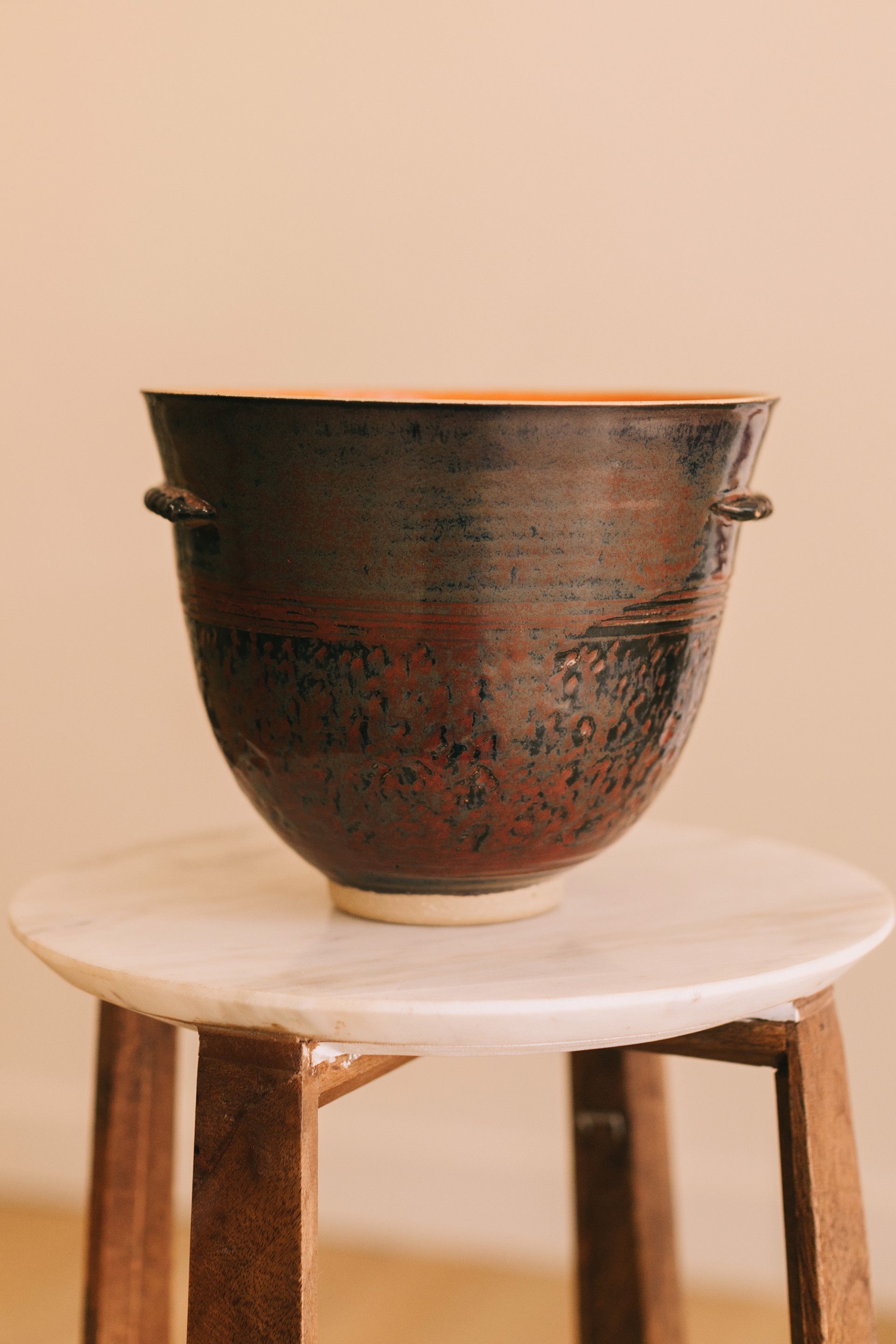 Stoneware Bowl w/ Lugs 054 by Buck Dollarhide