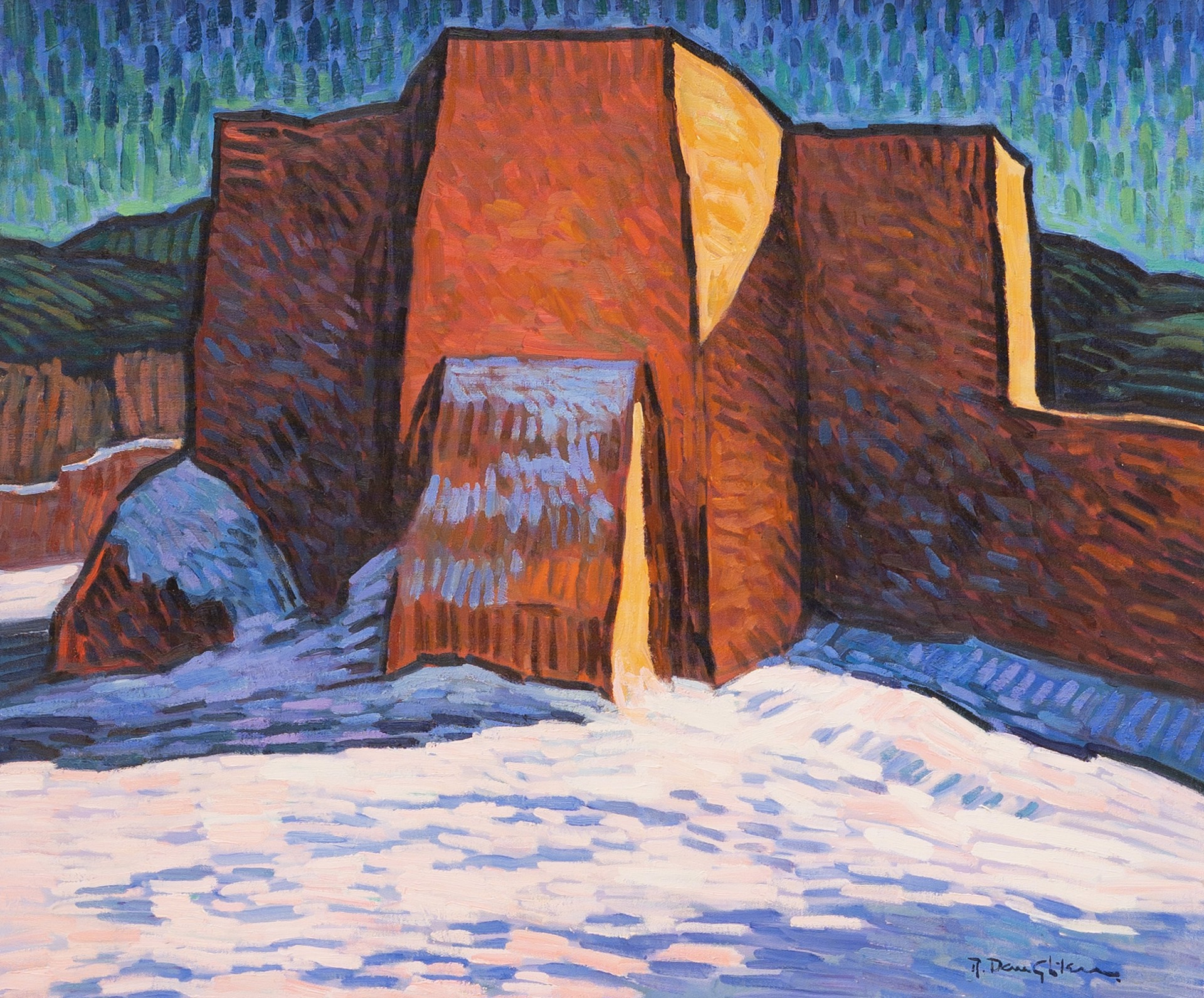 Ranchos Winter by Robert Daughters (1929-2013)
