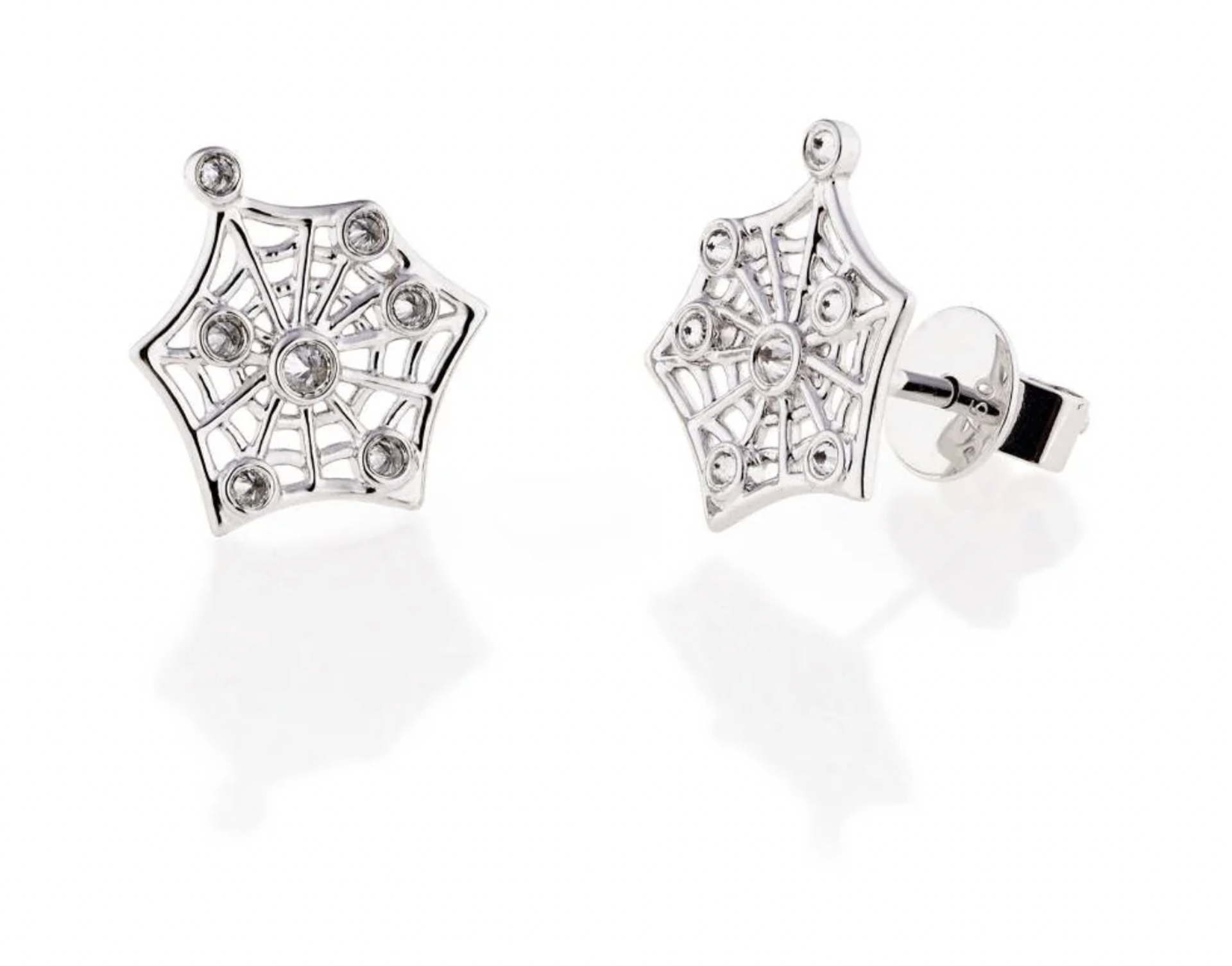 Impeccable Words White Gold Creativity Studs by Ana Katarina