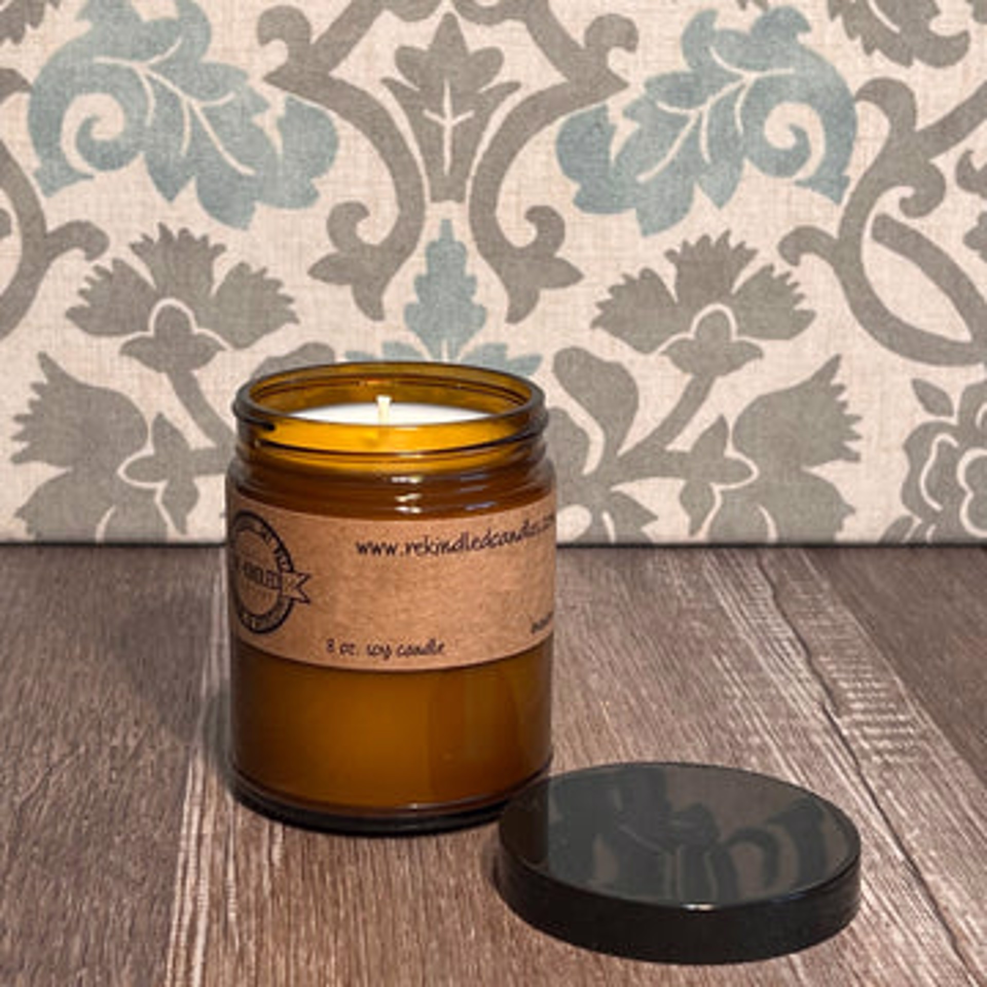 Hyacinthus Amber Jar Candle by re-kindled candle company