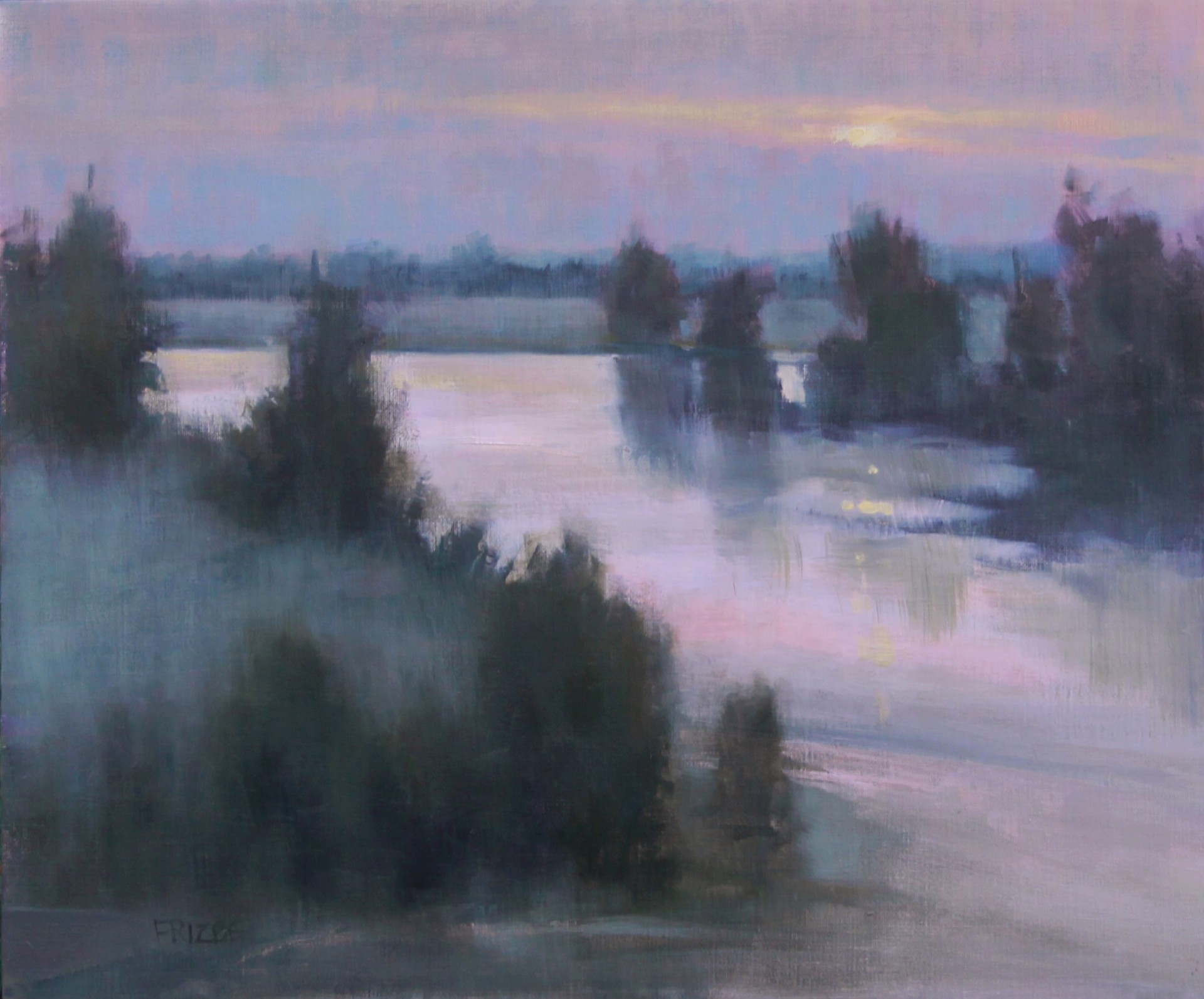Fog on the River by Paula Frizbe