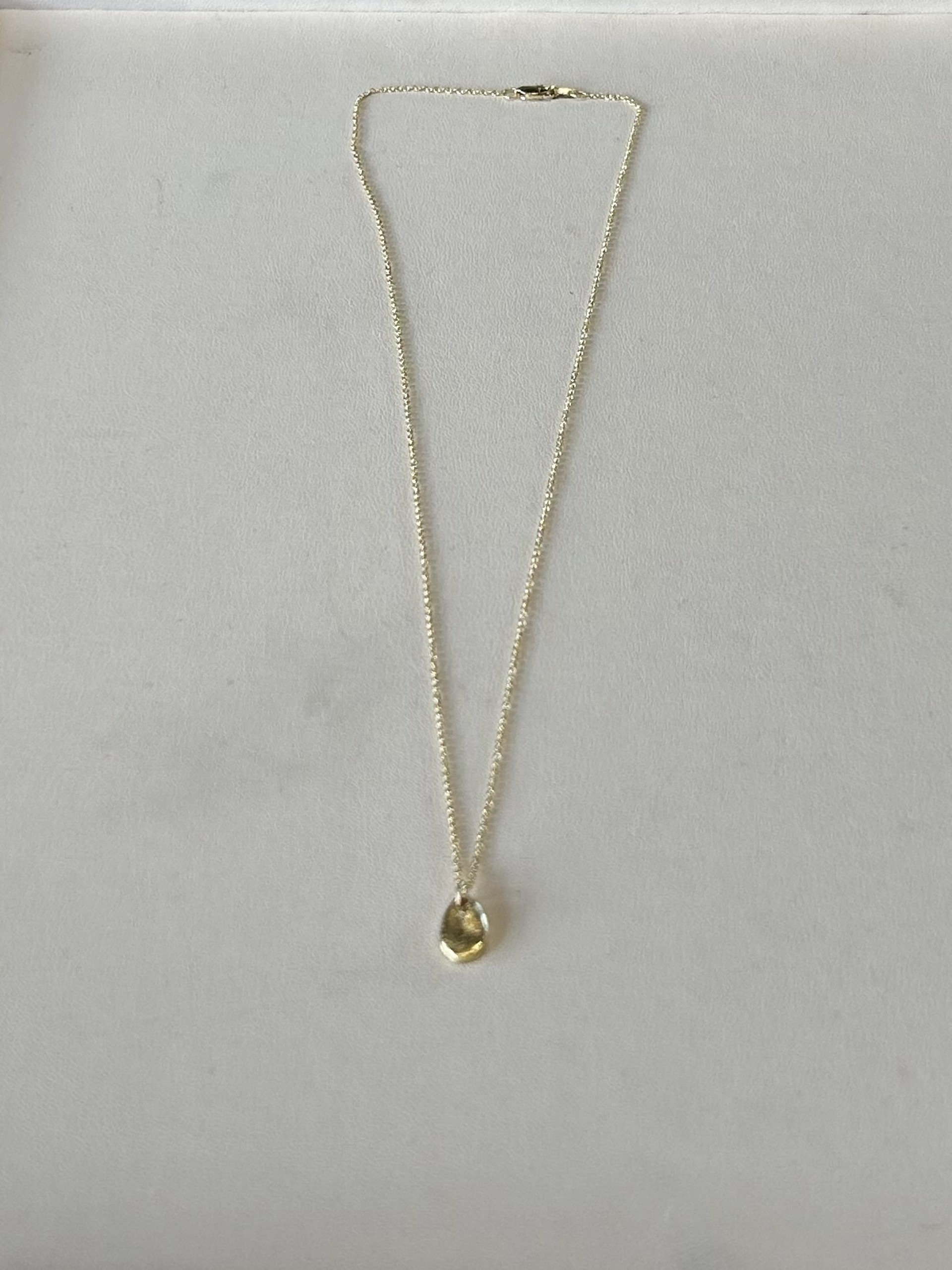 LHN18- small tear drop necklace 18K by Leandra Hill