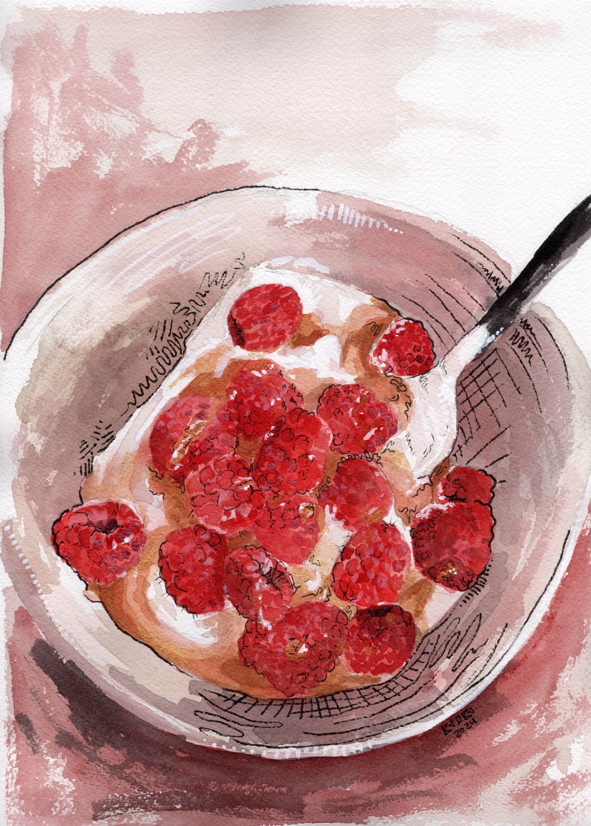 Berries and Yogurt by Katherine Knapik