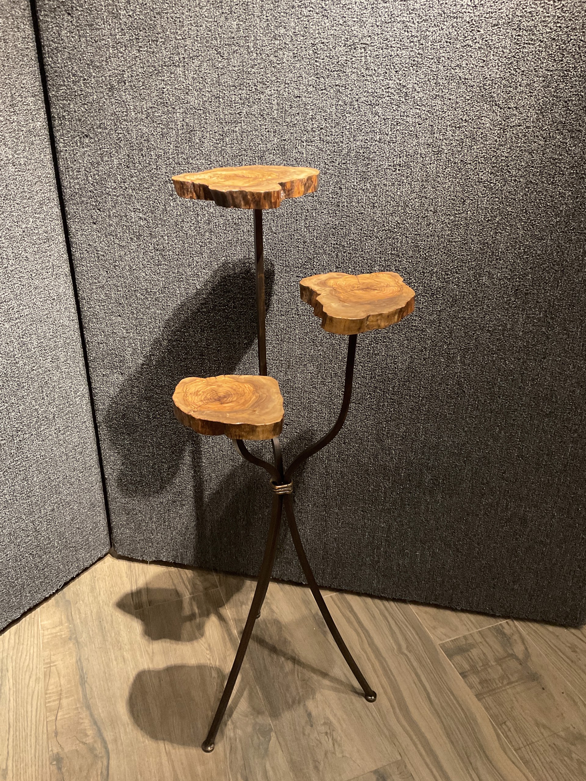 3 Tiered Olive Art Stand 042522B by Ron Gill