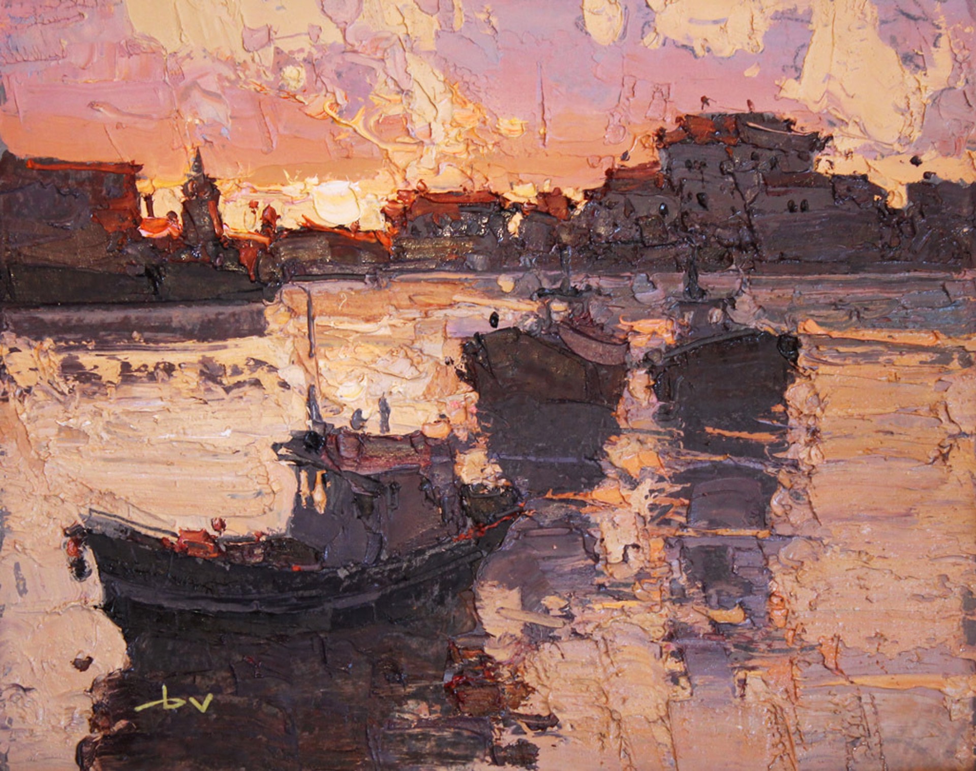 Morning in the Port by Daniil Volkov