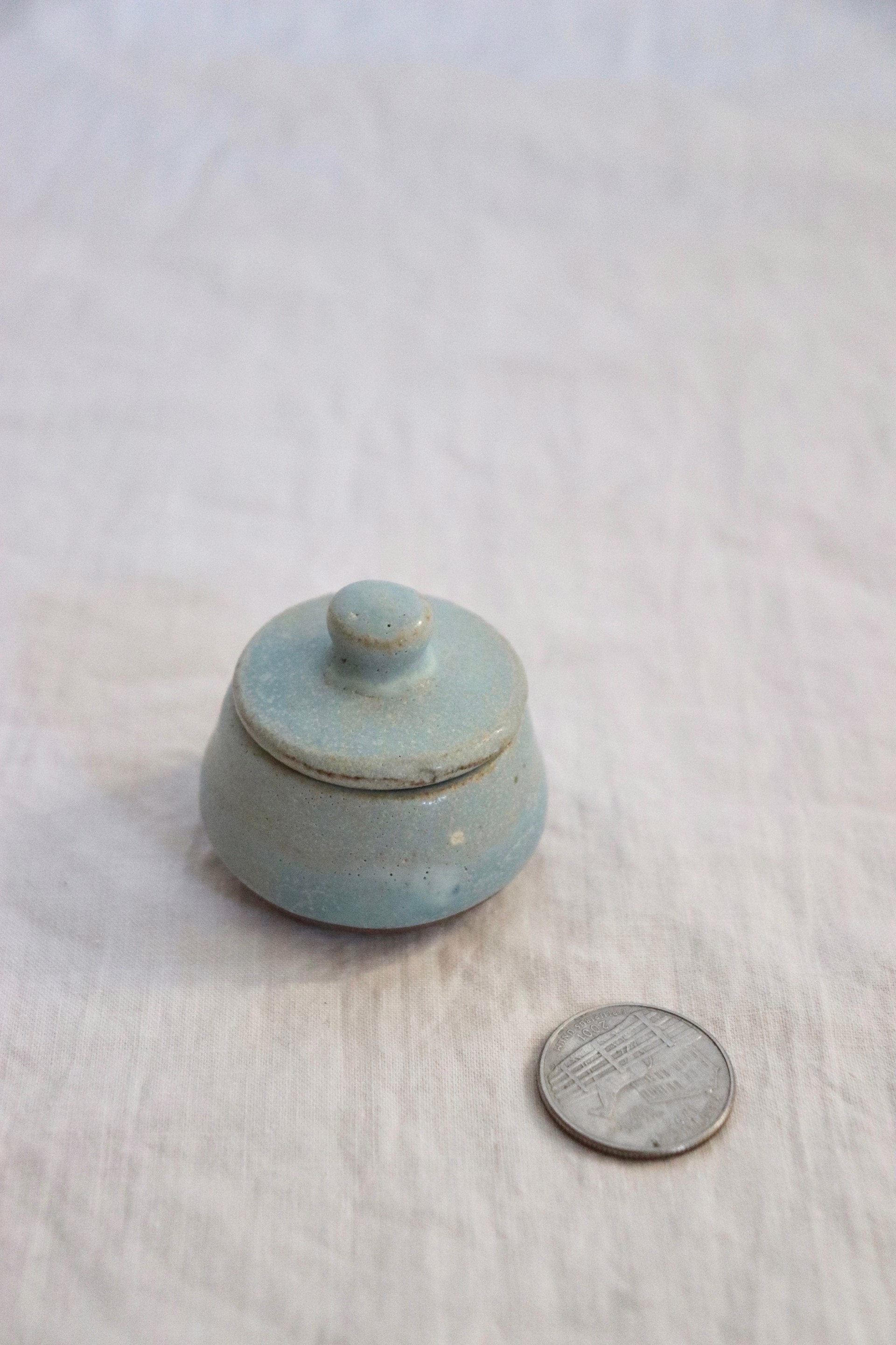 Tiny Ceramic Lidded Jar by Shama Kipfer-Tessler