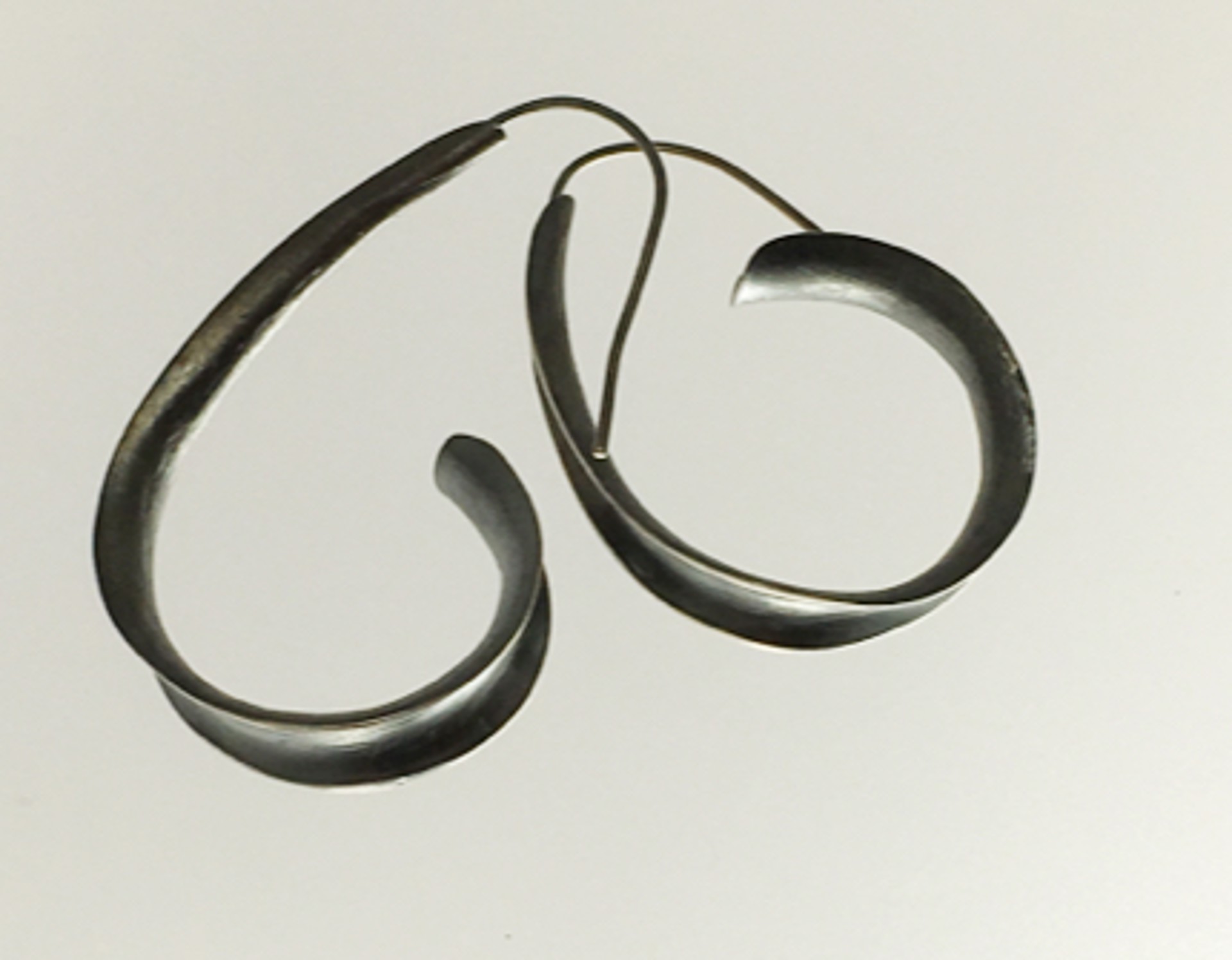 Earrings - Sterling Silver Anticlastic Hoops - Medium by Pattie Parkhurst