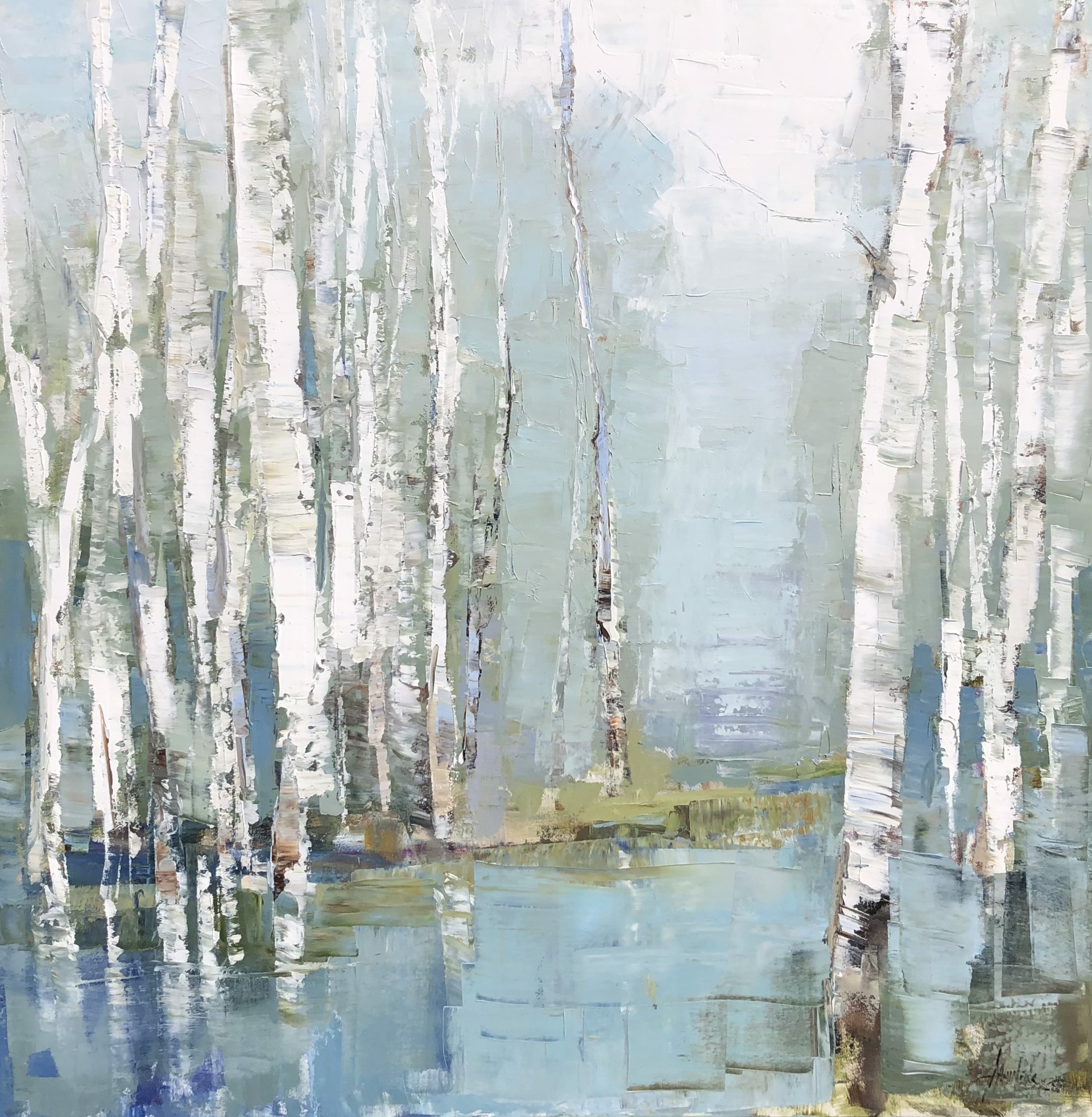 Birch by the Water by Barbara Flowers