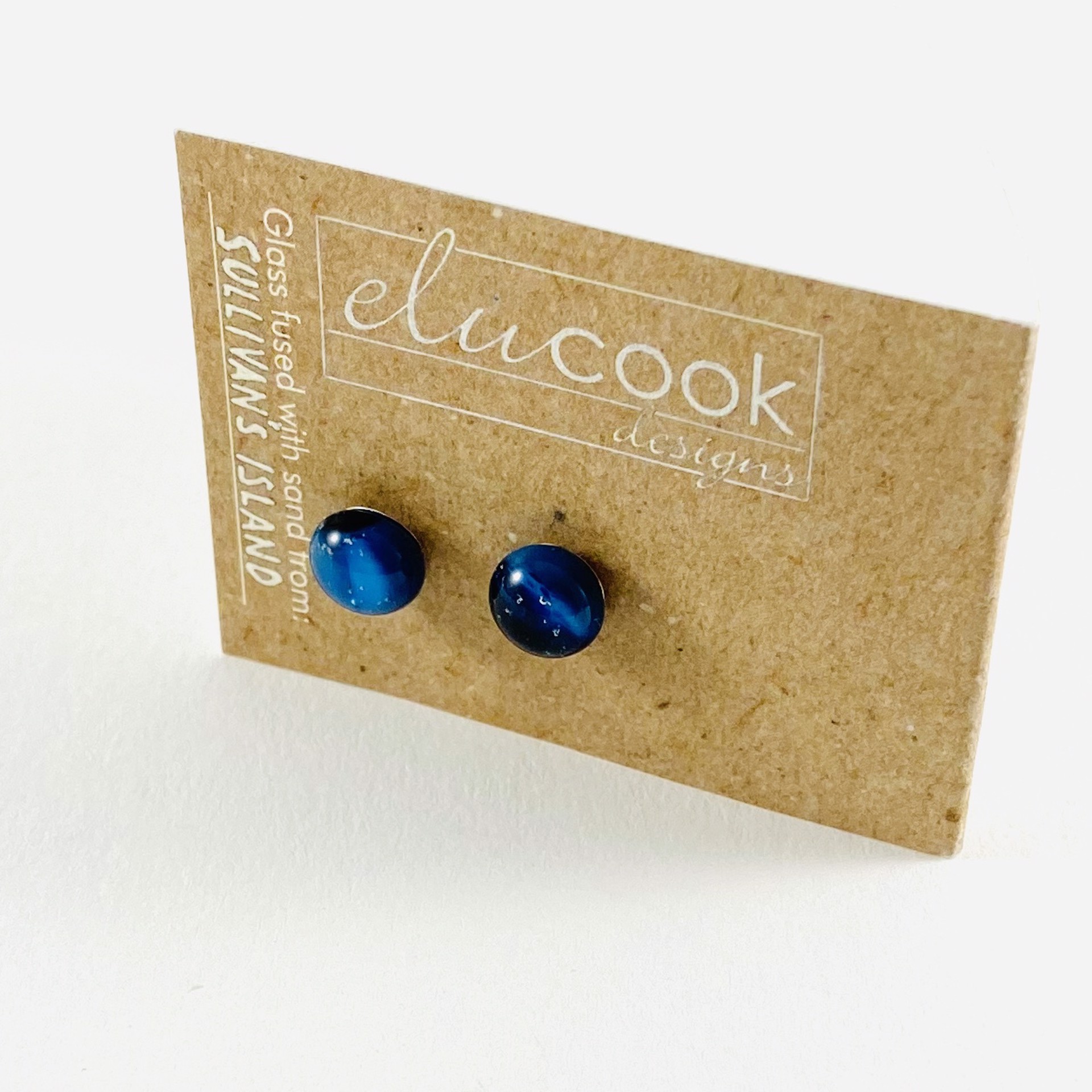 Button Earrings, 8j by Emily Cook