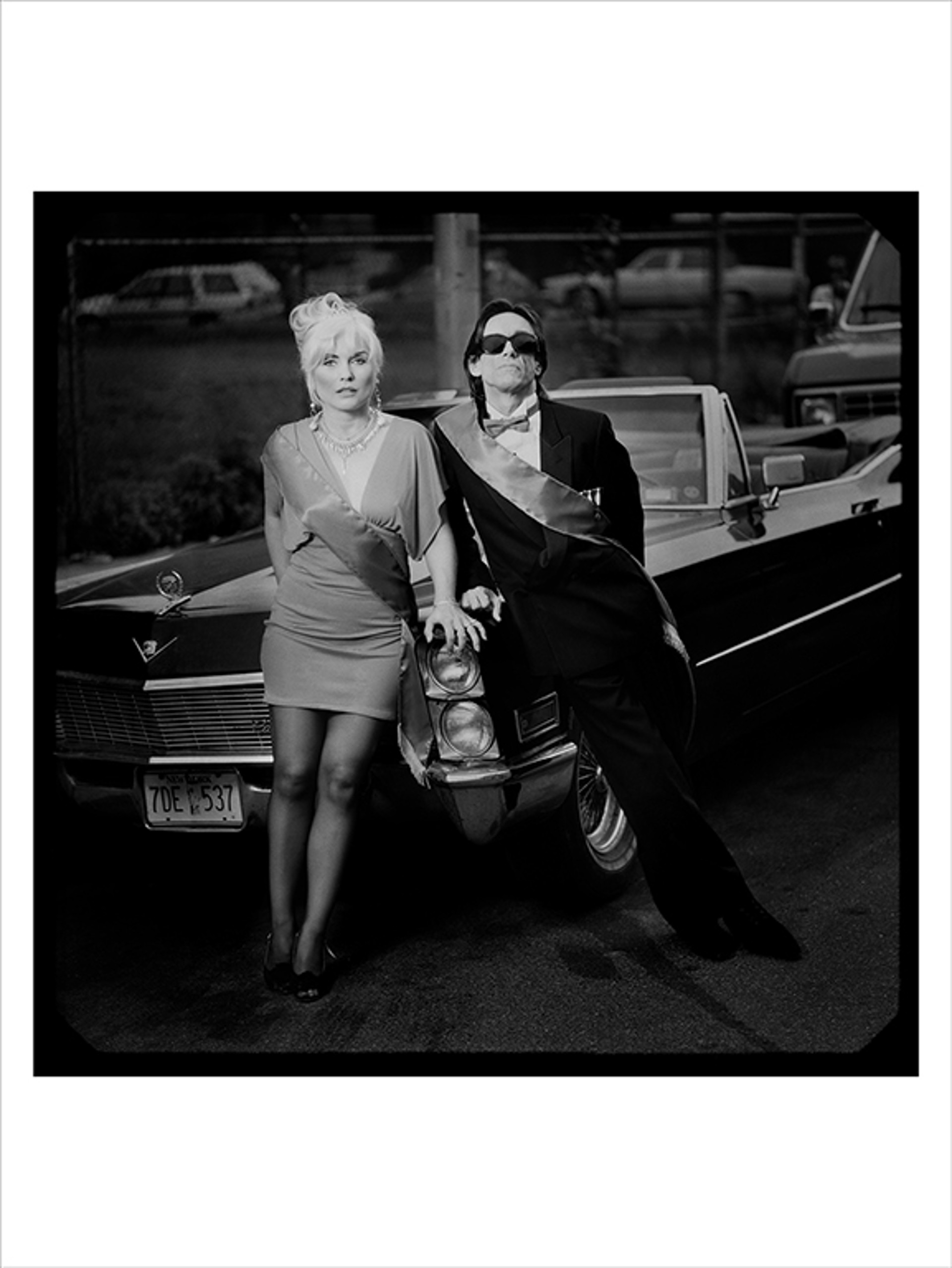 90107 Debbie Harry and Iggy Pop On the Car BW by Timothy White