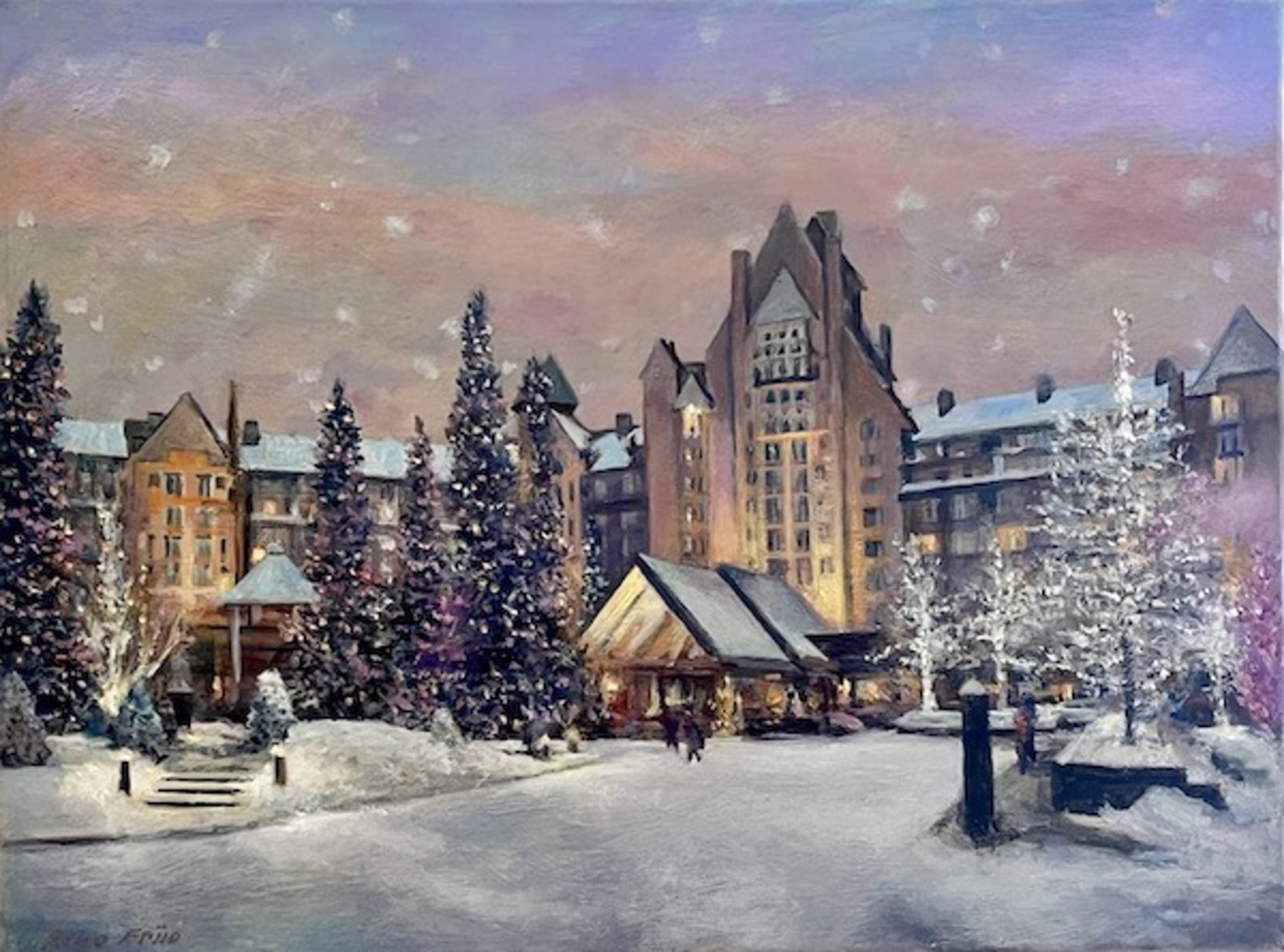 Dusk Chateau Whistler by Rino Friio