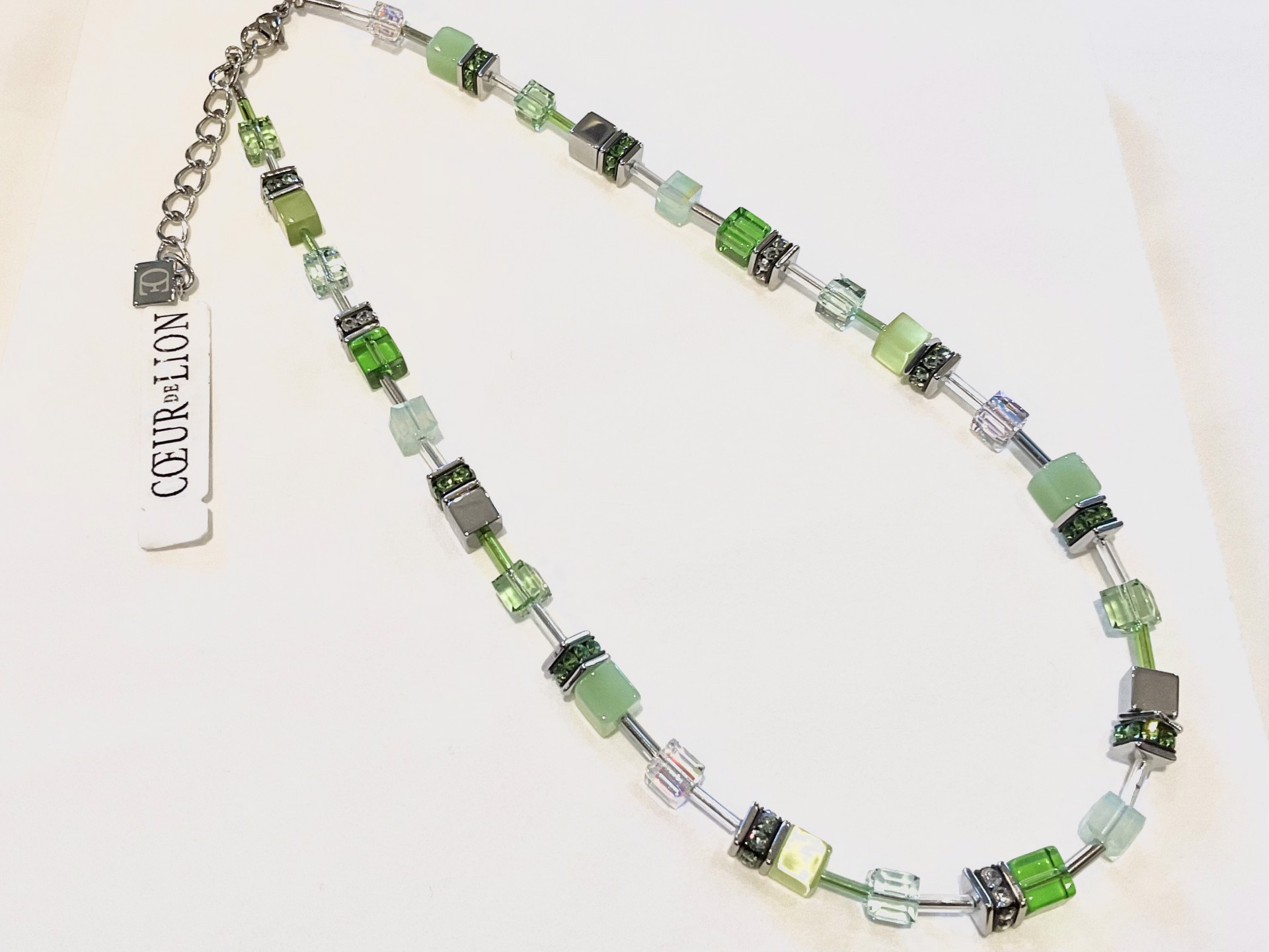 3339/10-0500 Green Mix Necklace by Coeur de Lion Nikaia Inc.