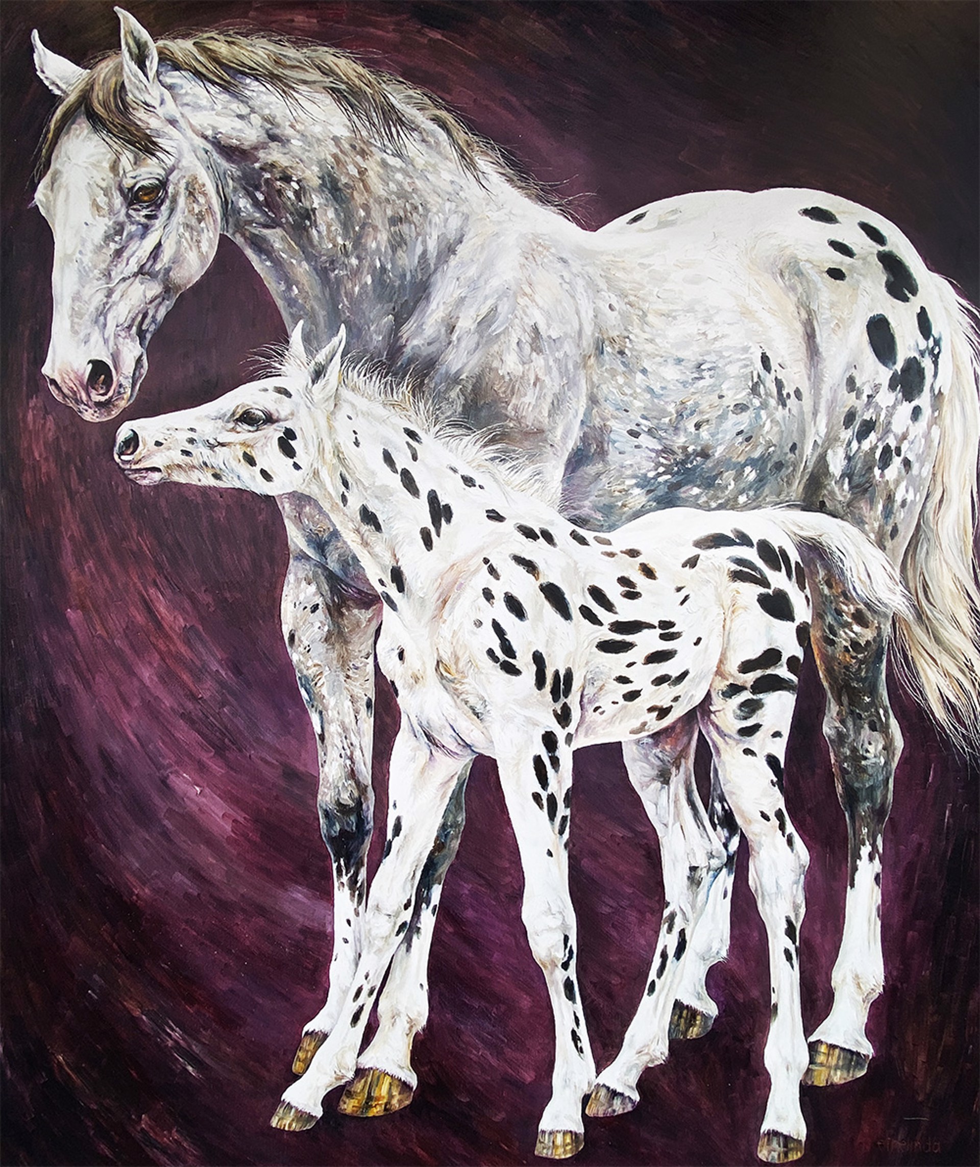 Crystal and Foal by Ethelinda Robbins