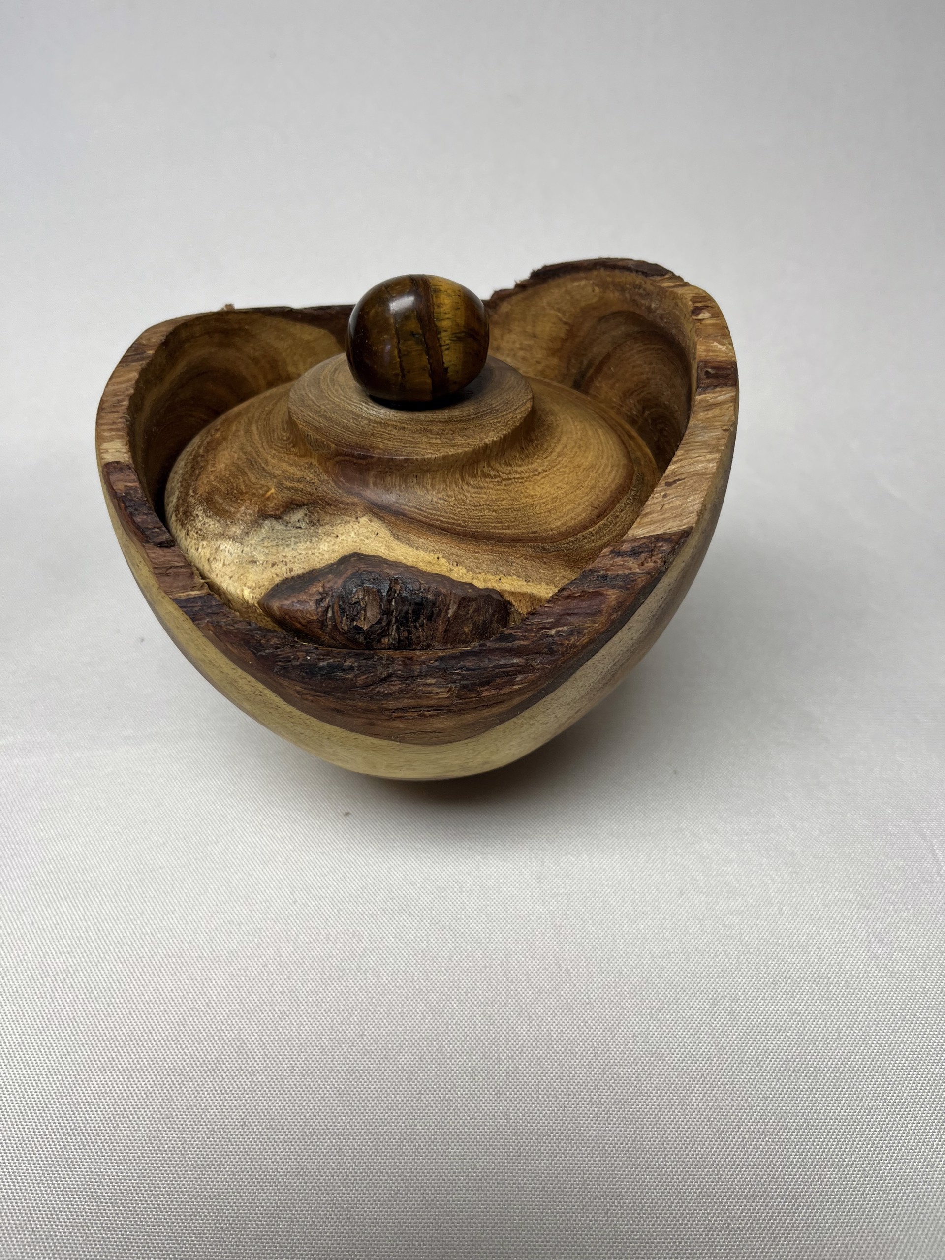 Turned Wood Jar W/Lid #23-25 by Rick Squires