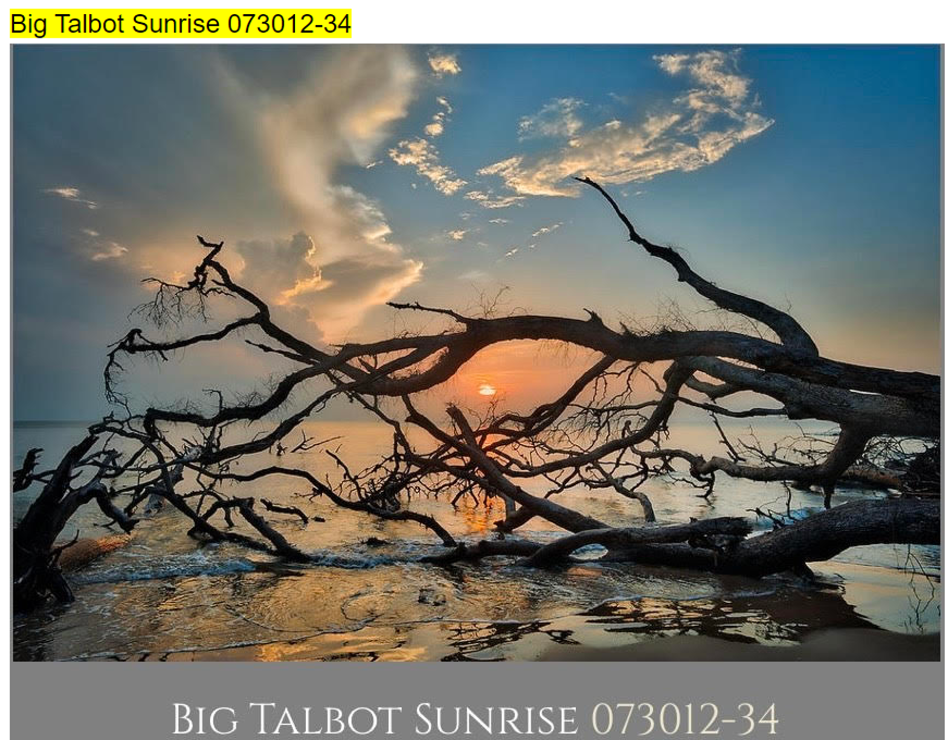 Big Talbot Sunrise framed by Will Dickey