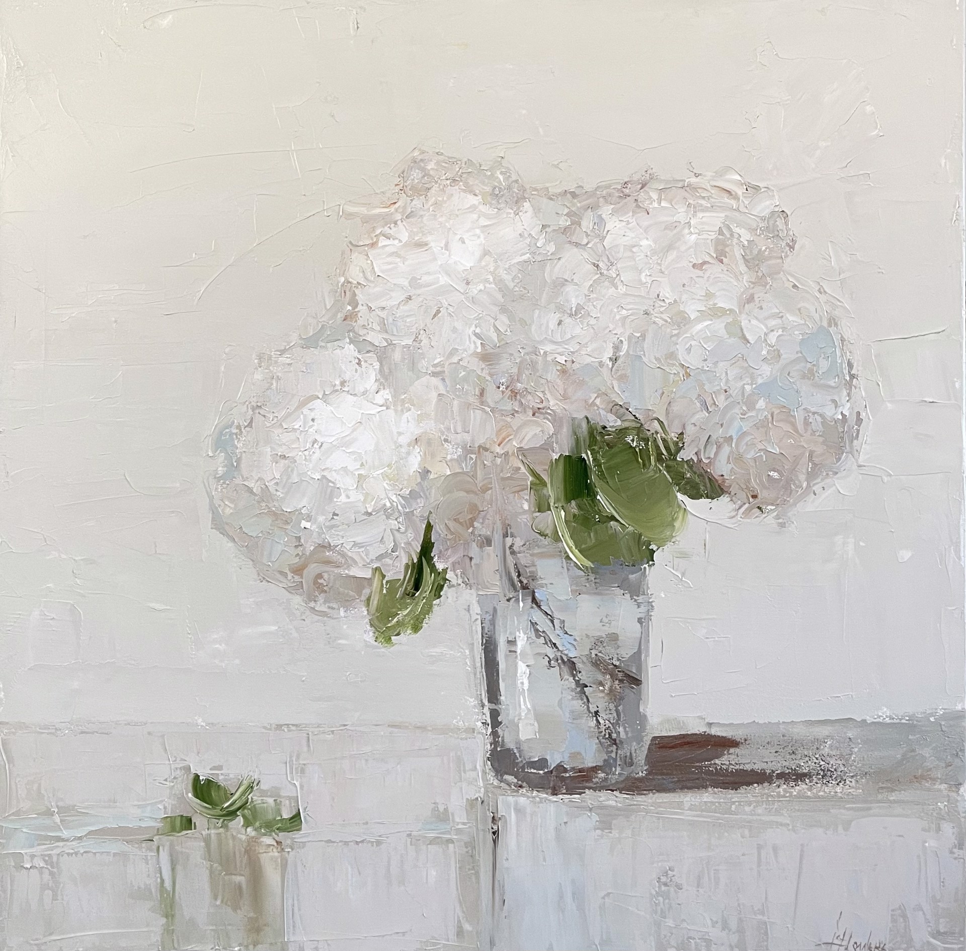 White Hydrangea bouquet by Barbara Flowers