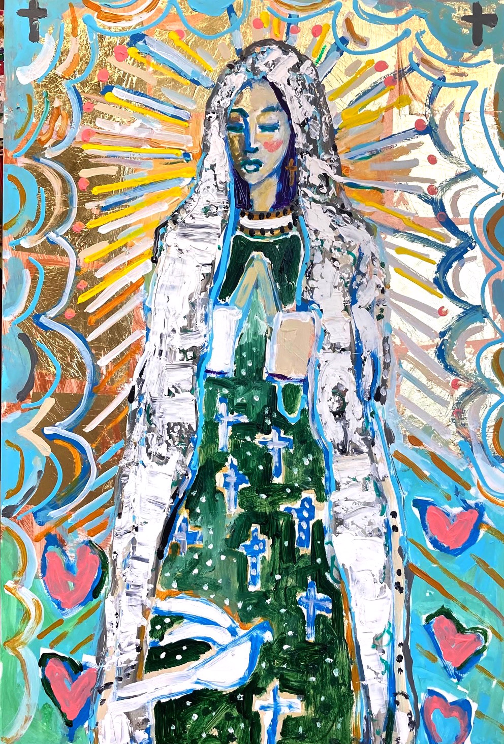 Virgin De Guadalupe with Paloma by Brad Smith