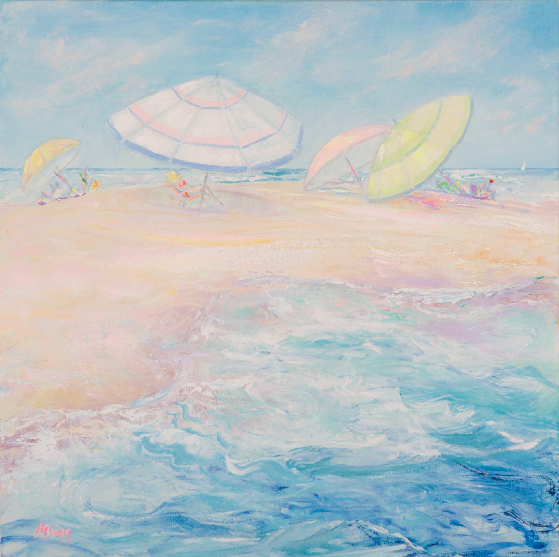 Beach Umbrellas IV by Margaret Bragg