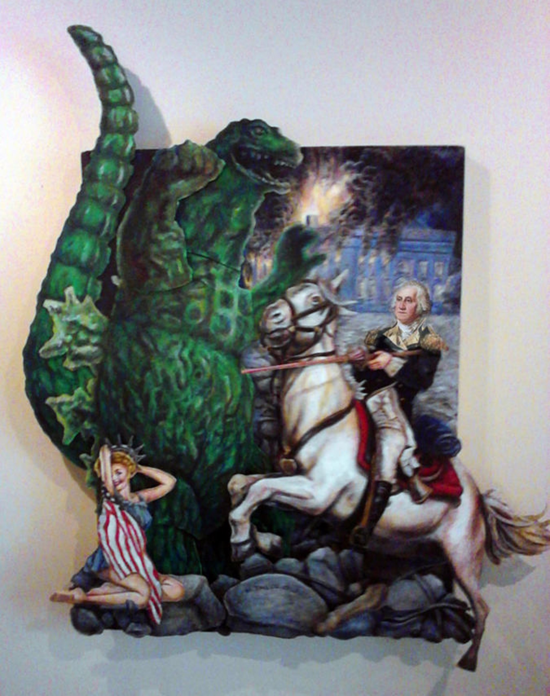 George Washington Vs. Godzilla by Taylor Overbey