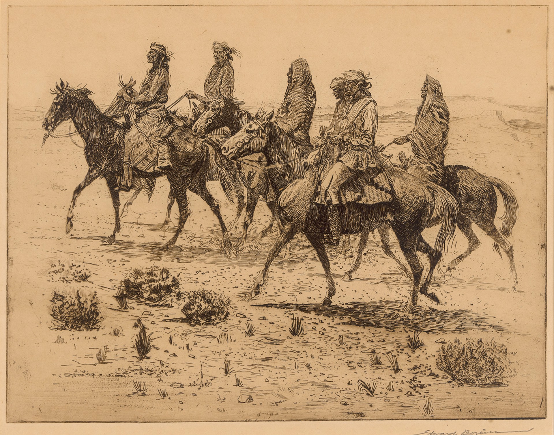 Navajos by Edward Borein