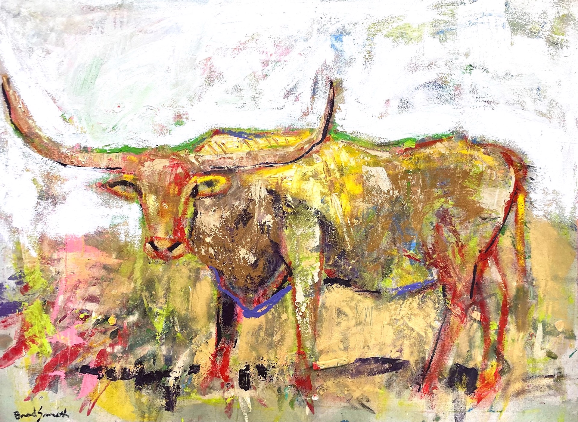 Longhorn on a Hot Day by Brad Smith