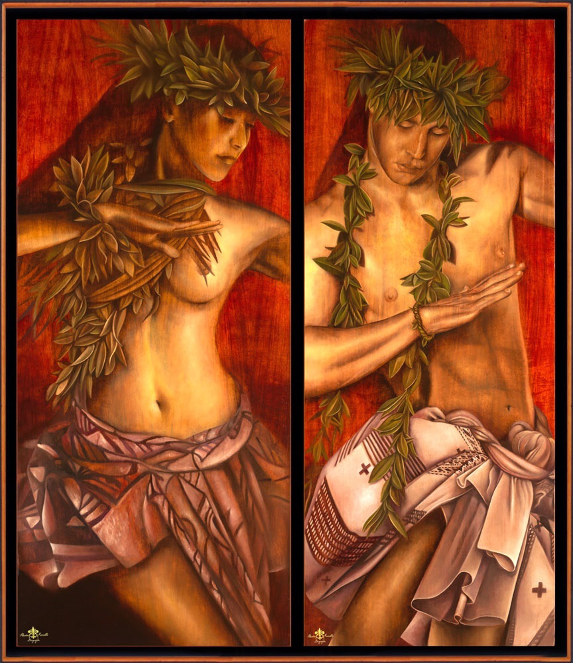 LeoLua Duet, Diptych by The Twins