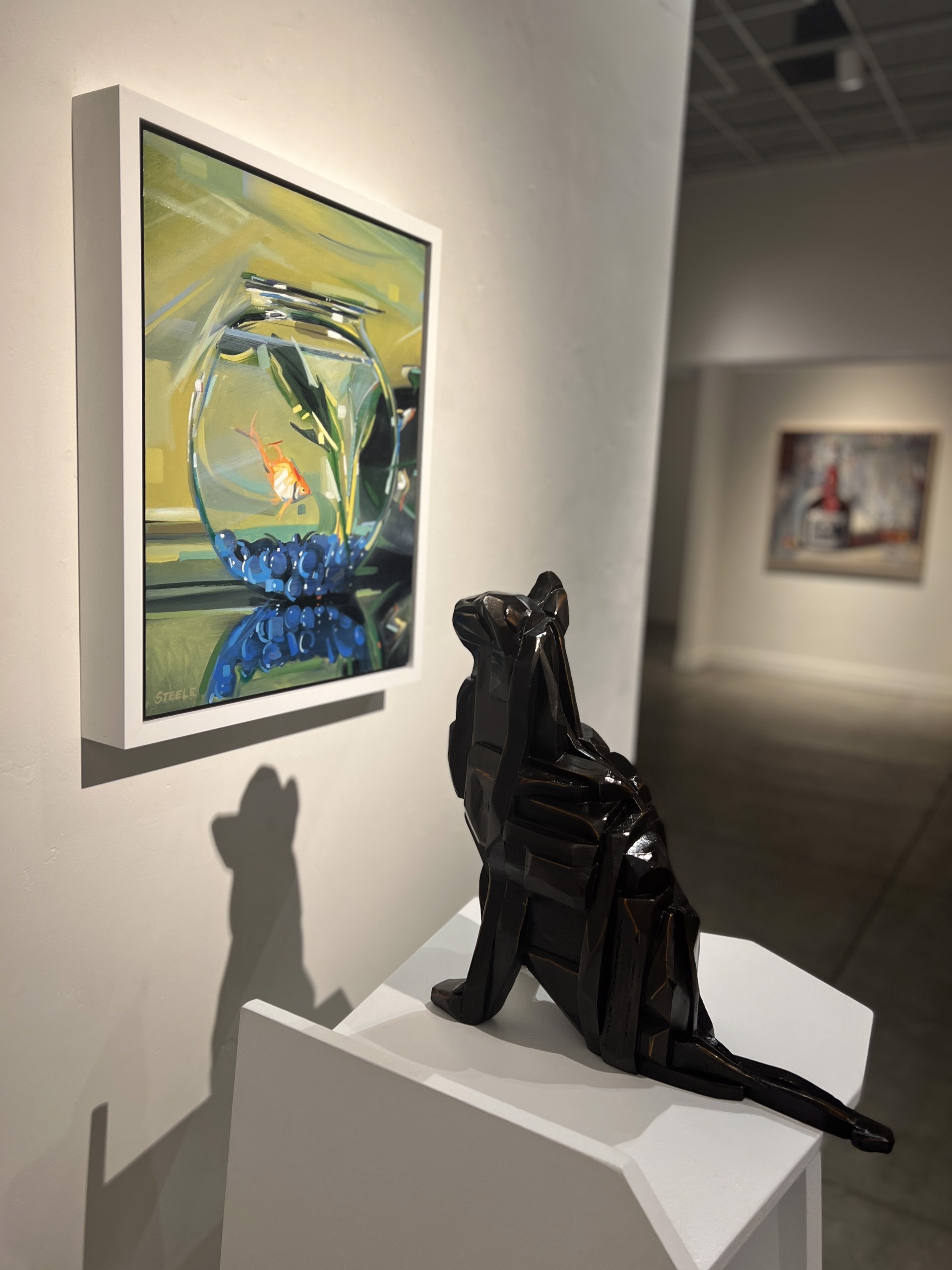 Curiosity Cubed the Cat: Charcoal by BEN STEELE