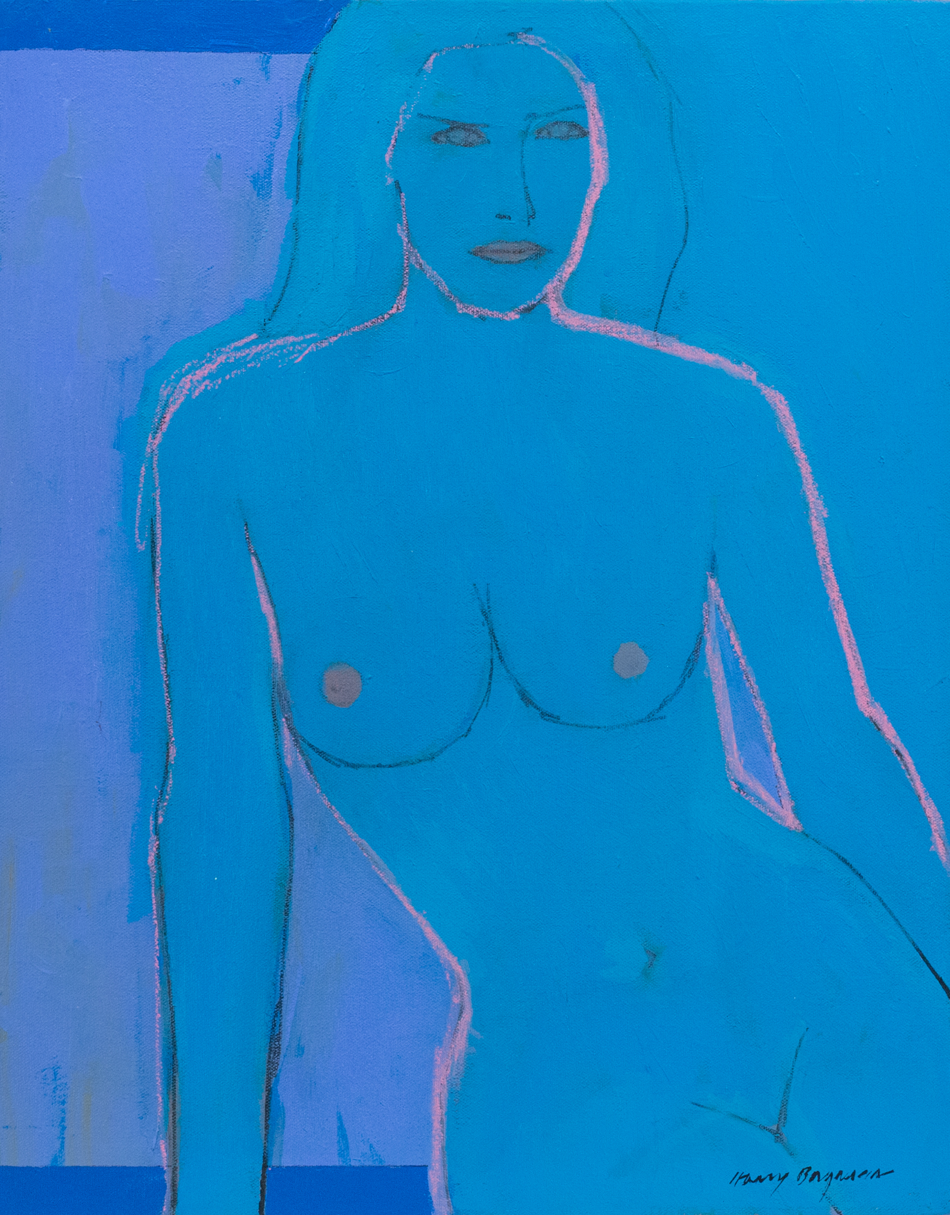 Nude at Window (Purple) by Harry Borgman
