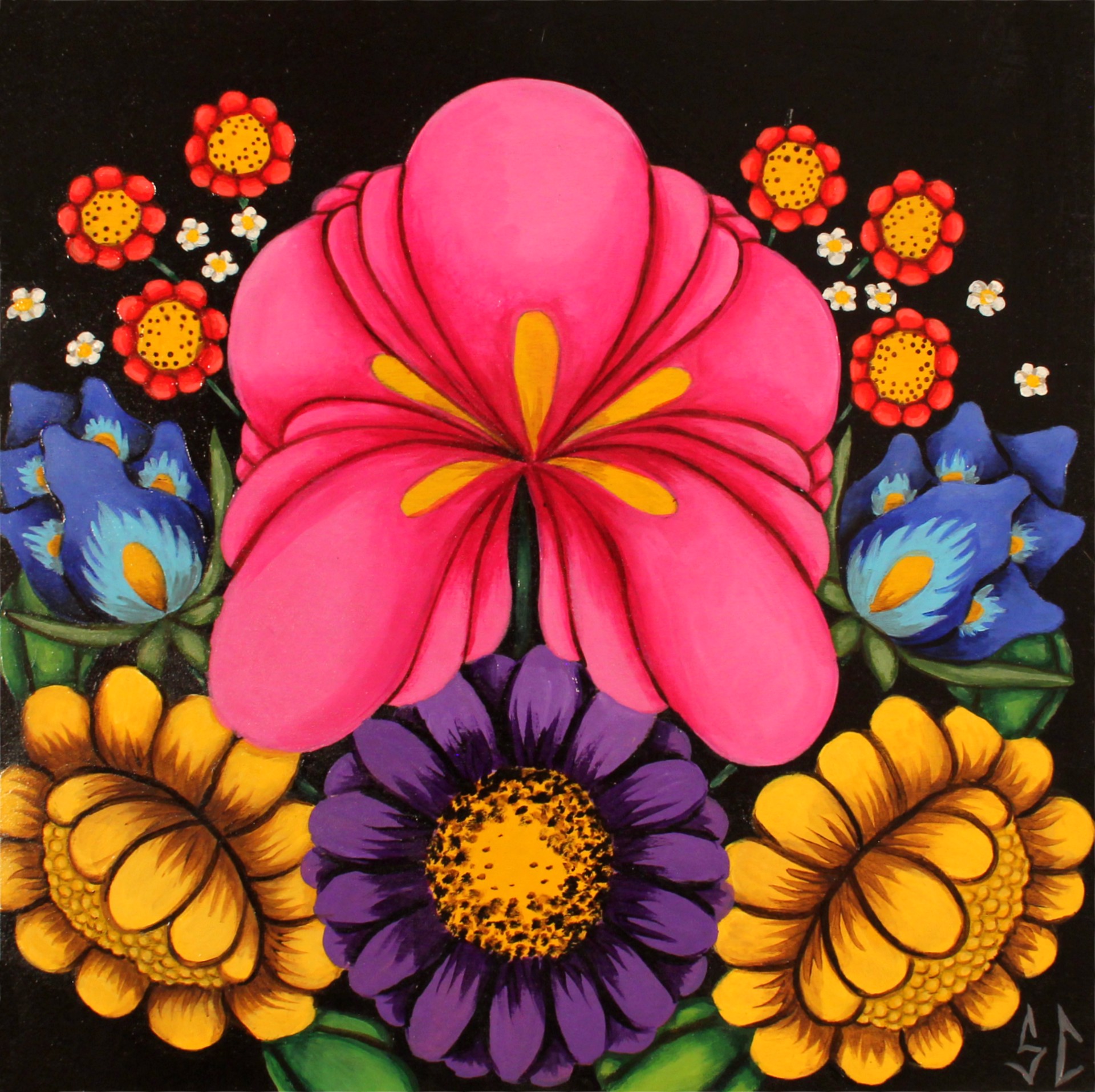 Las Flores by Selina Calvo, CA (b. 1983)