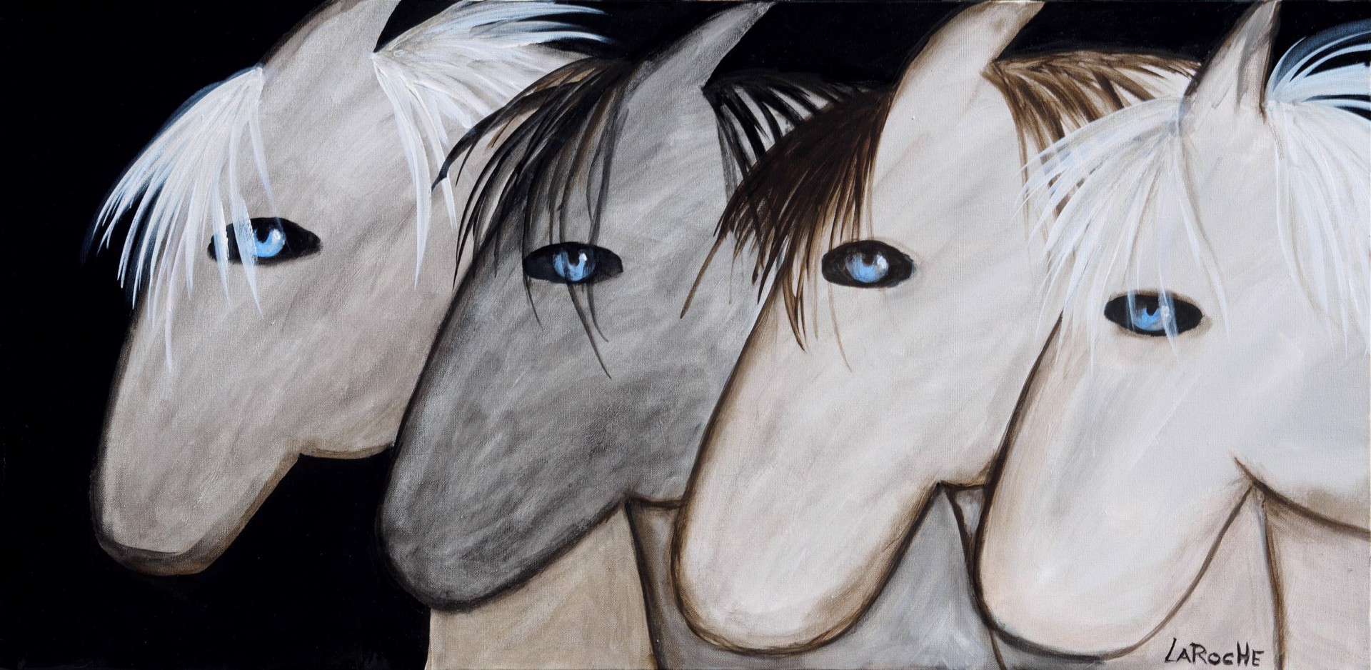 Wild Mustangs by Carole LaRoche