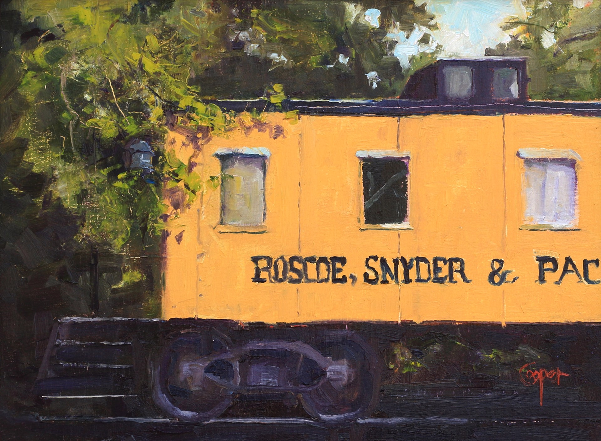 Karen Cooper "Roscoe in Yellow" by Oil Painters of America