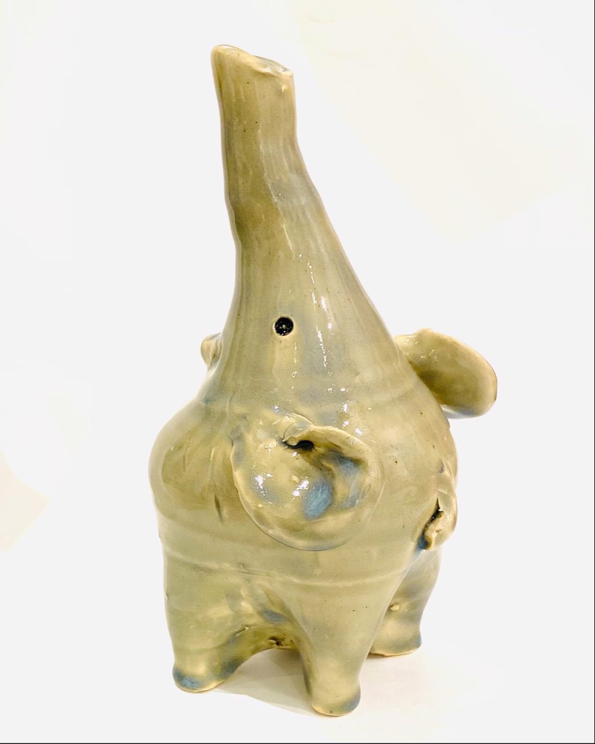KK22-106  "Horton"' Elephant Vase by Kate Krause