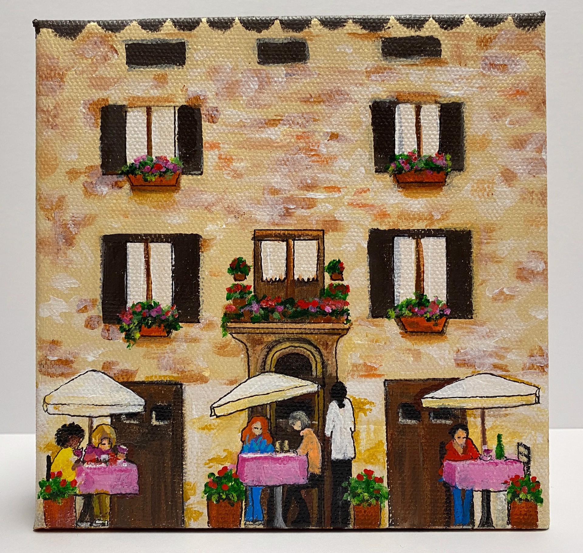 Cafe in Italy by Melody Lafferty