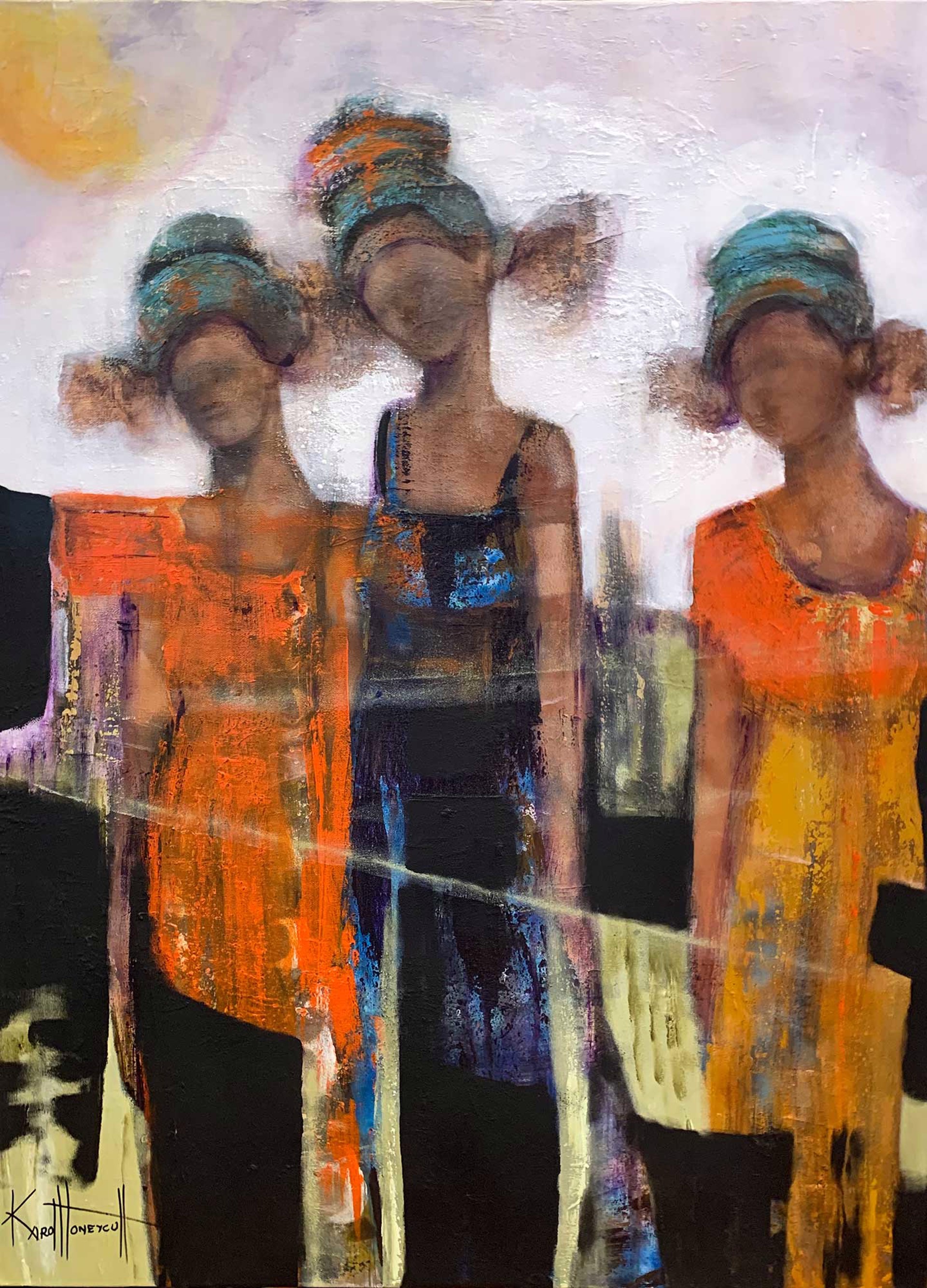 Three Turbans by Karol Honeycutt