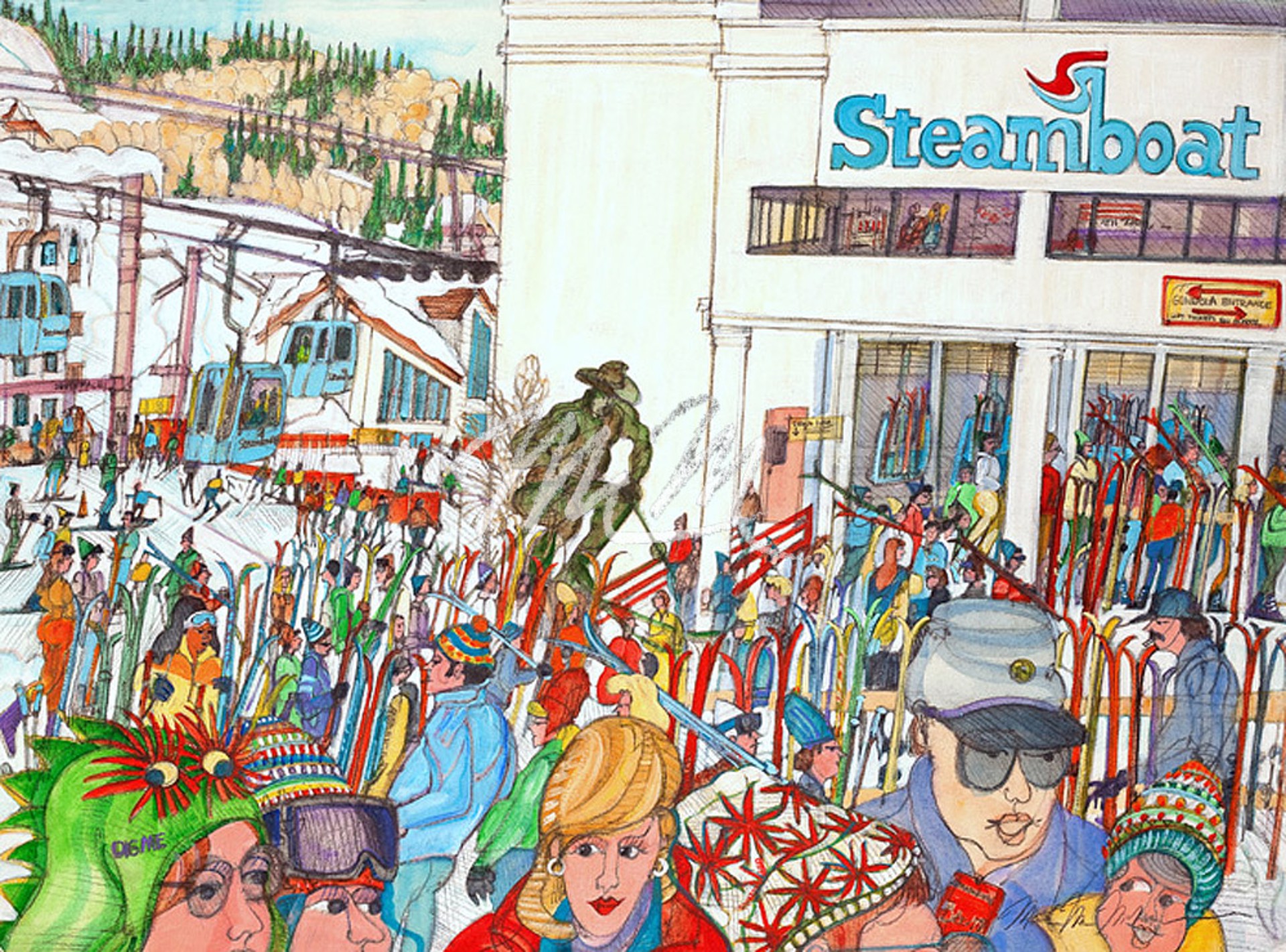 Steamboat Skiers 10X13 by Mark McMahon