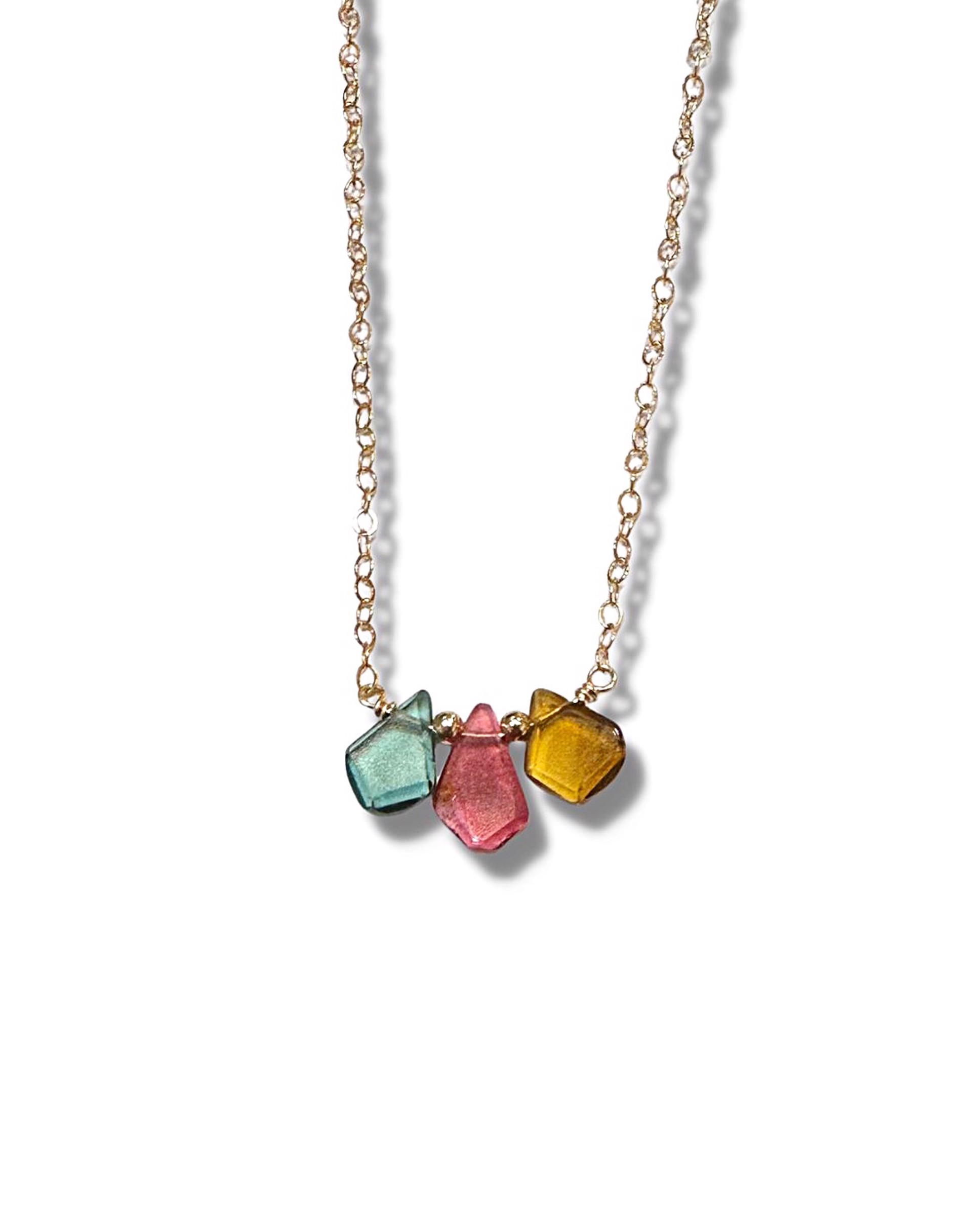Necklace - Tourmaline with 14K Gold Filling by Julia Balestracci