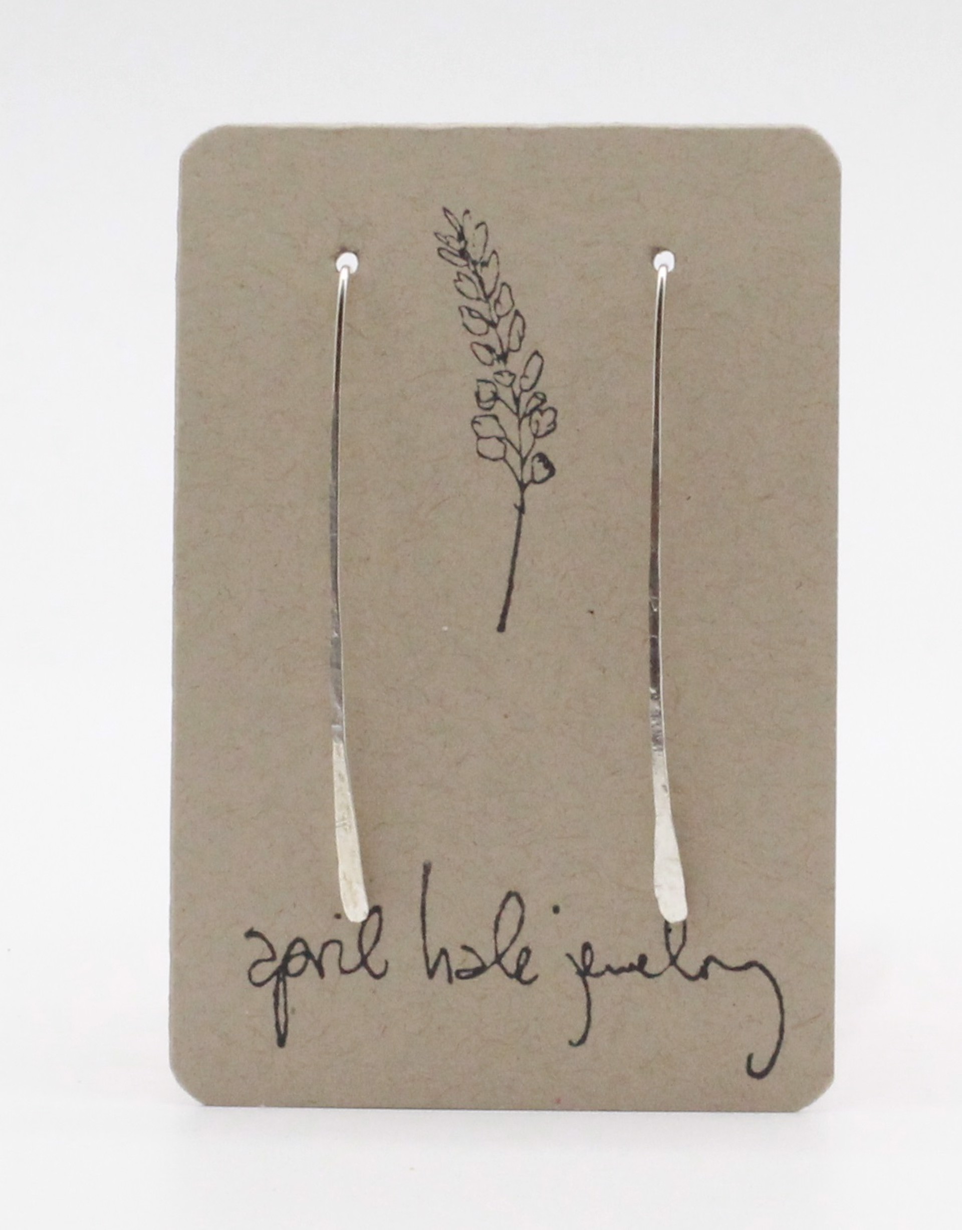 Silver Twig Earrings by April Hale