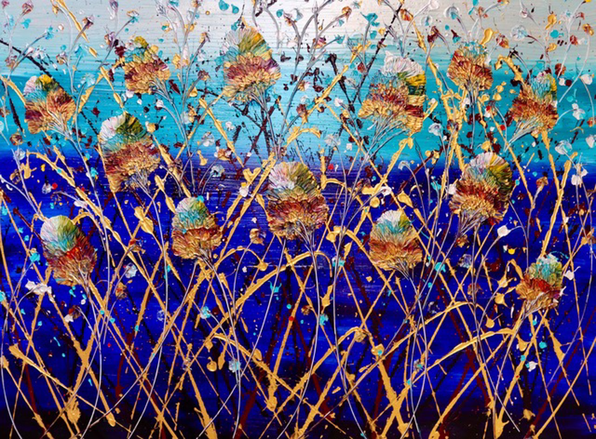 Bamboo Amongst The Oaks (Blue) by Pamela Sukhum