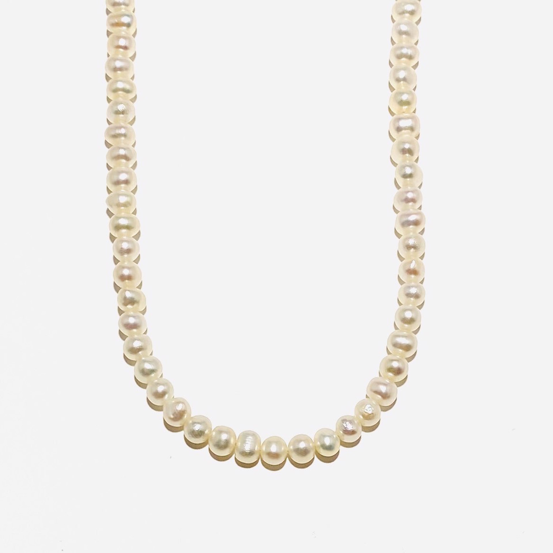 White Pearl Strand Necklace by Nance Trueworthy