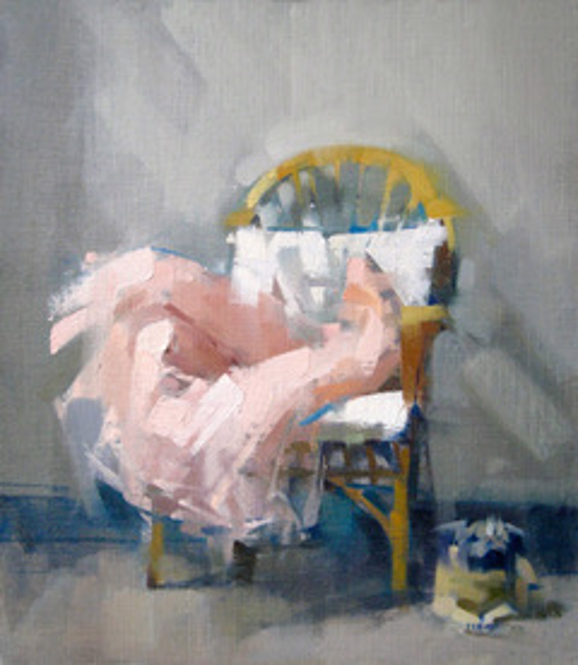 Pink Tulle on Chair by Maggie Siner