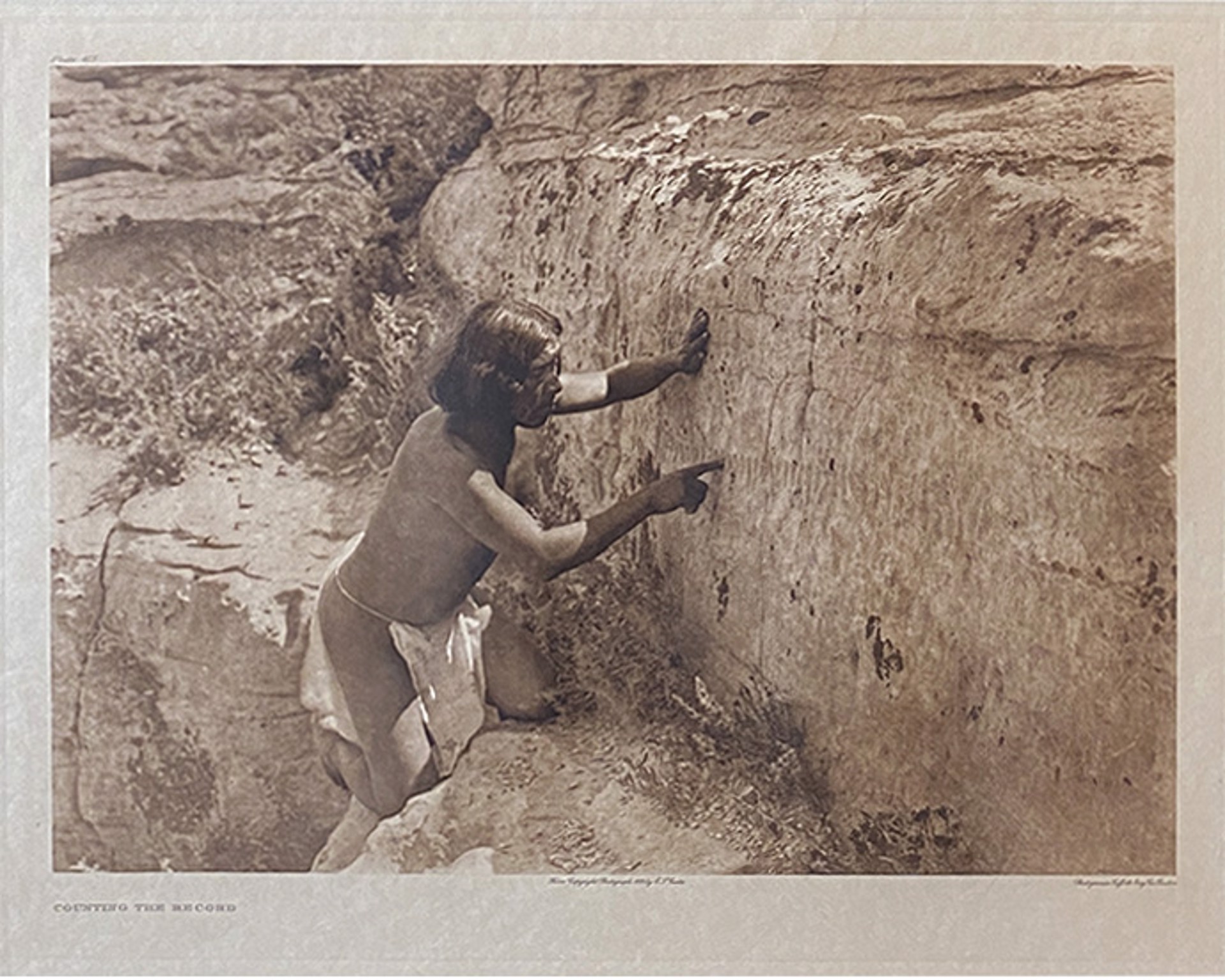 Counting the Record, plate #413 by Edward S Curtis