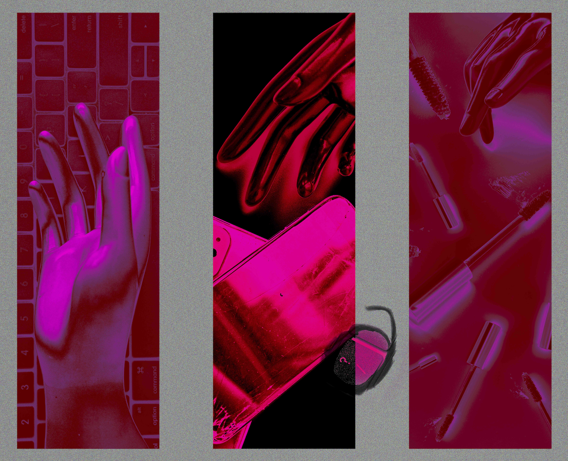 Cyber Hand Triptych by Nora Benjamin