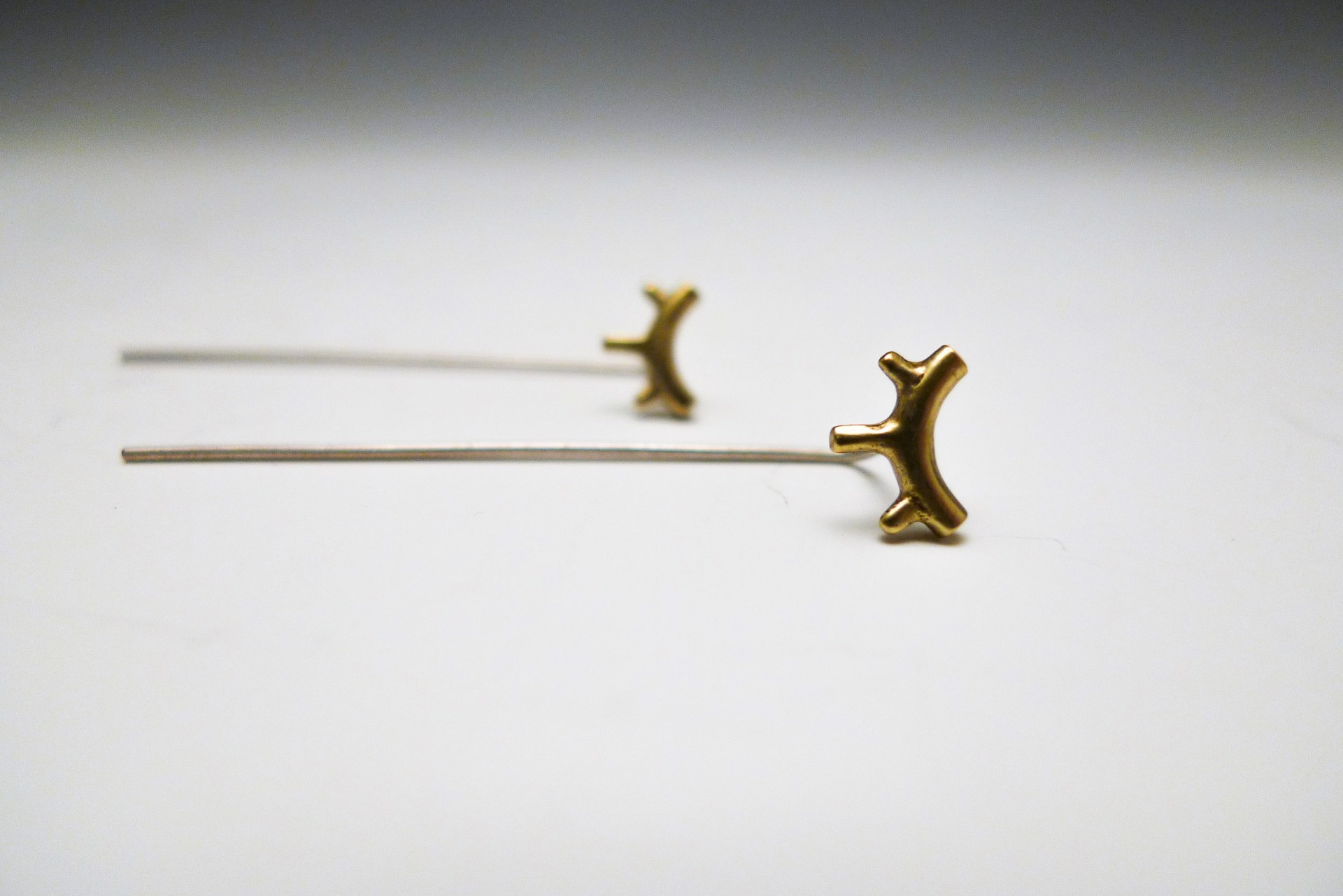 Tiny Bust Threader Earring by Leah Staley