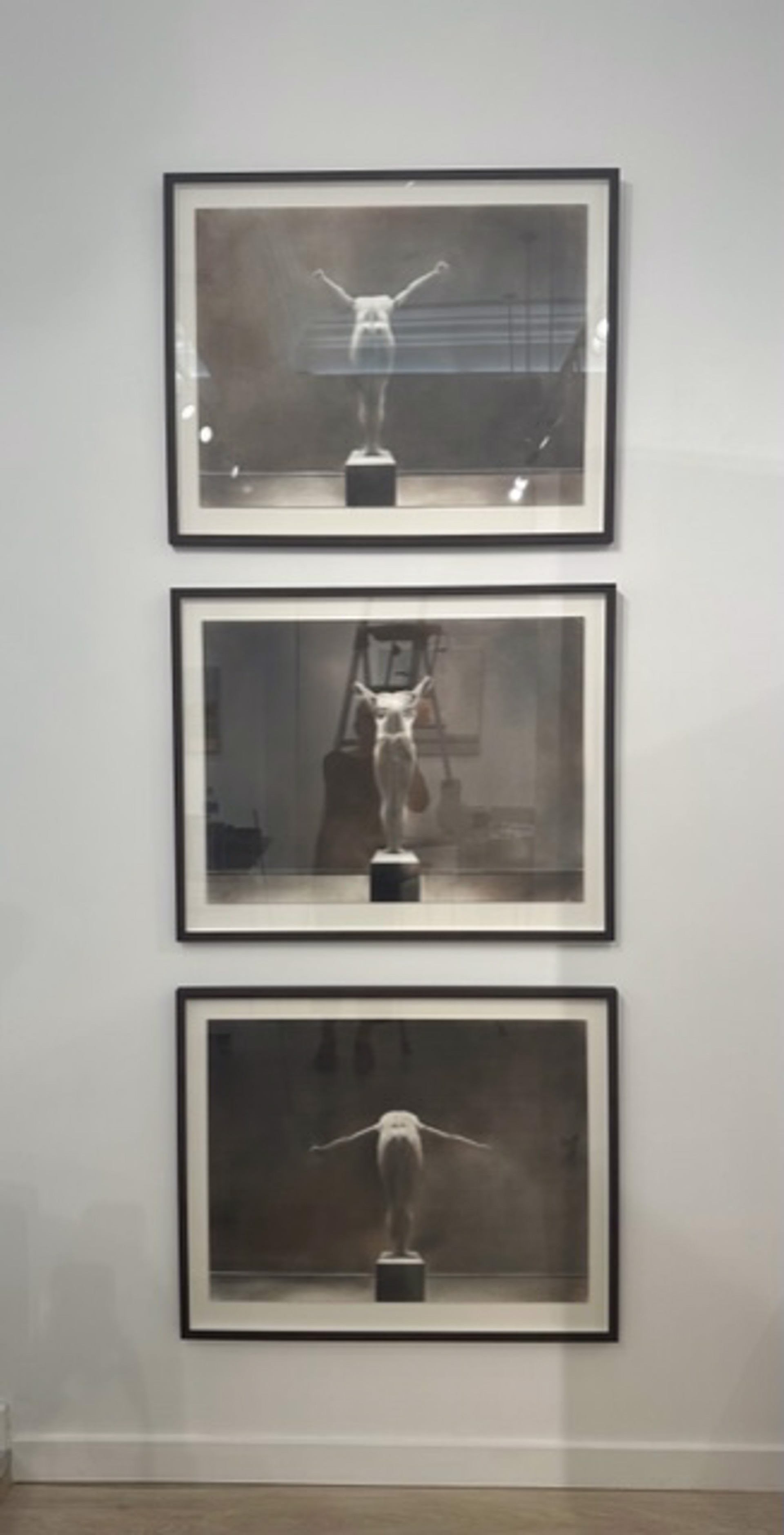 Untitled triptych - three figurative drawings by Stephen Namara
