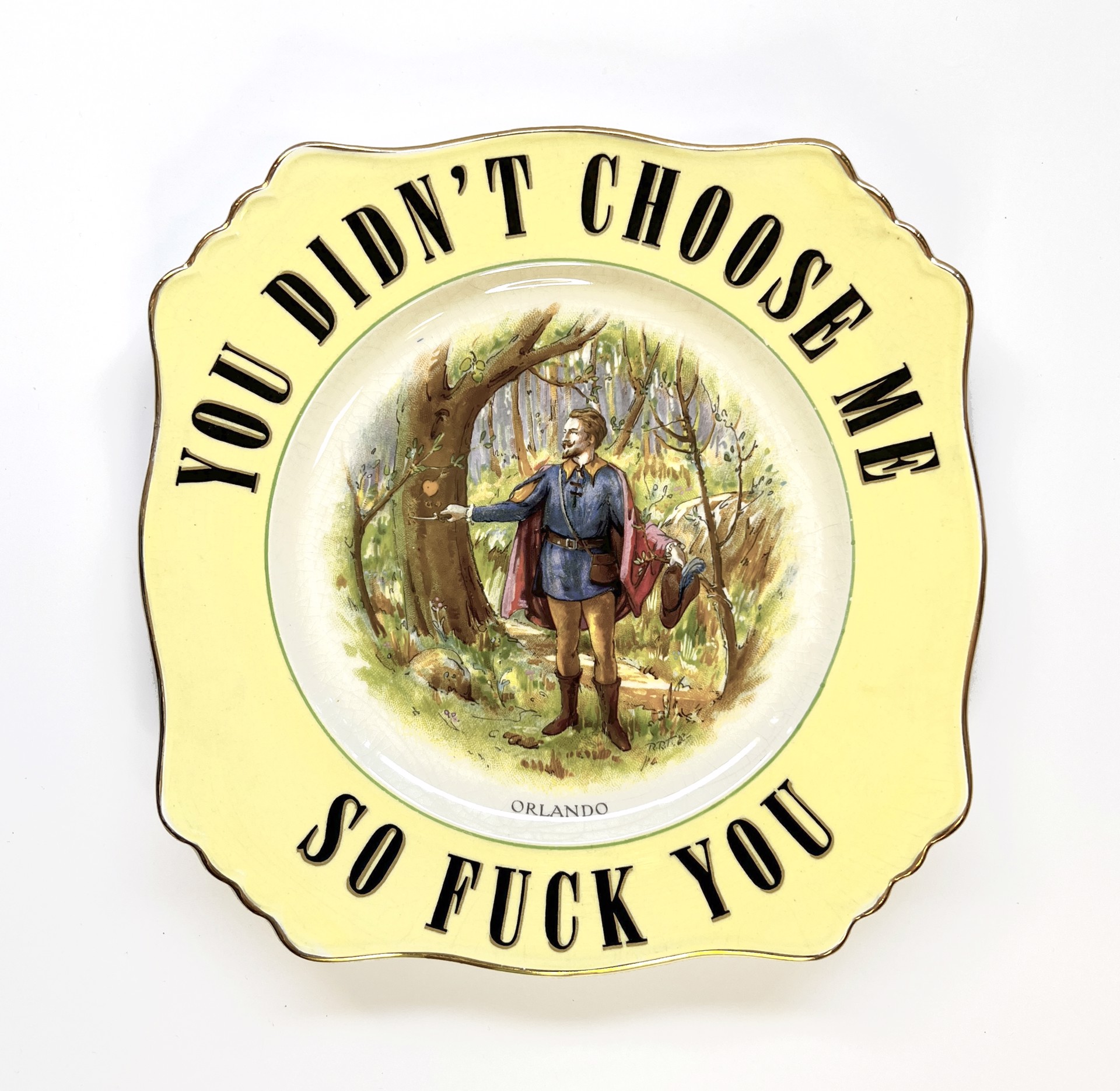 You didn't choose me (small dinner plate) by Marie-Claude Marquis