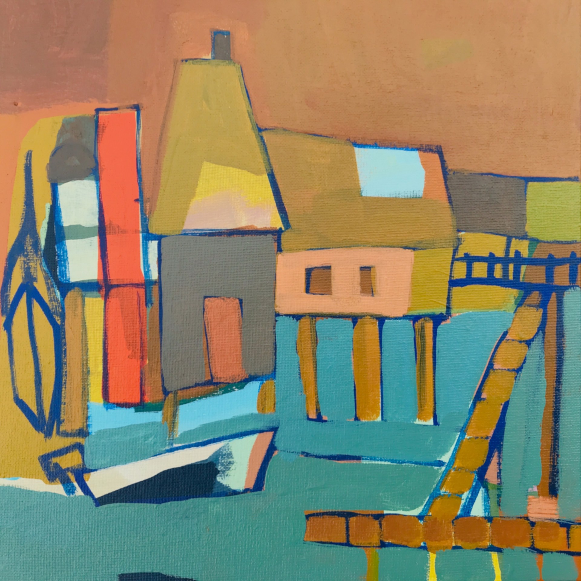 Fishing Village and Wooden Ramps by Rachael Van Dyke