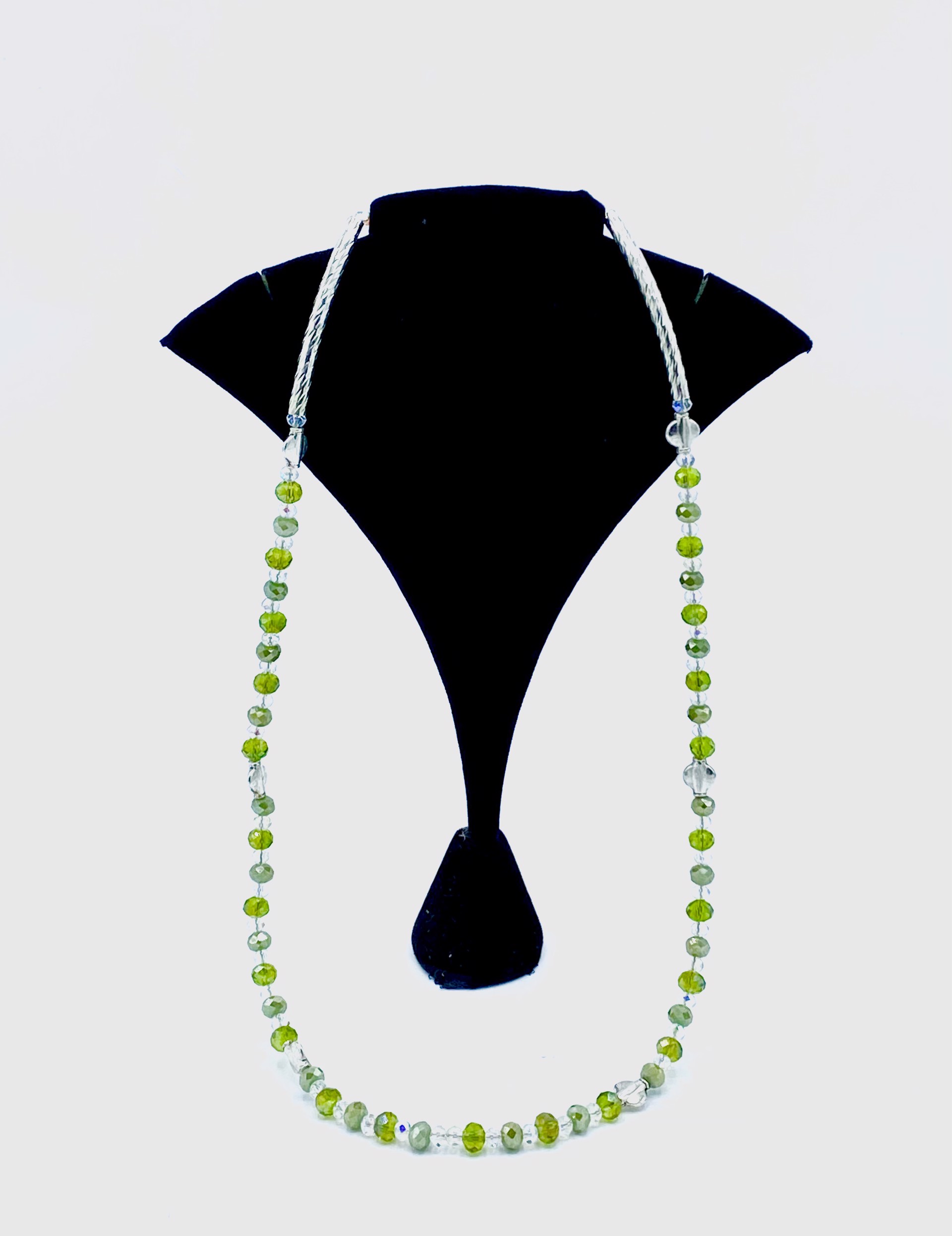 Green Suprise Crystal Necklace by Patrice Box