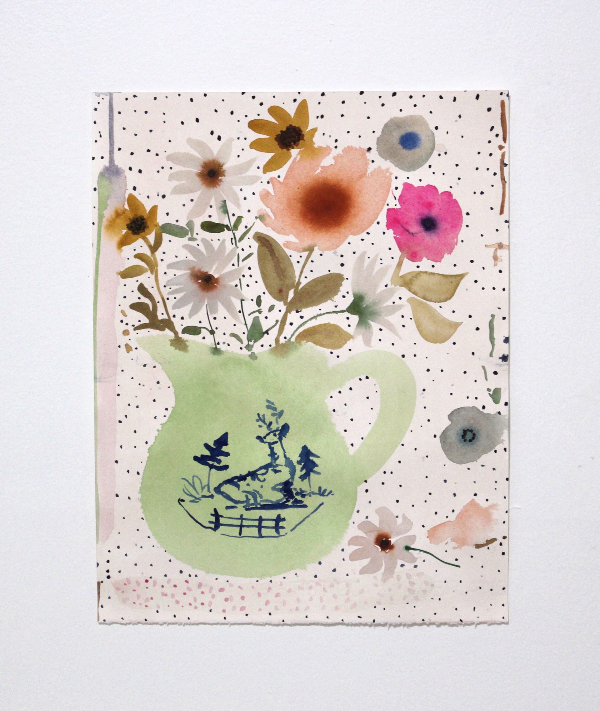Wildflowers in Deer Vase by Kayla Plosz Antiel