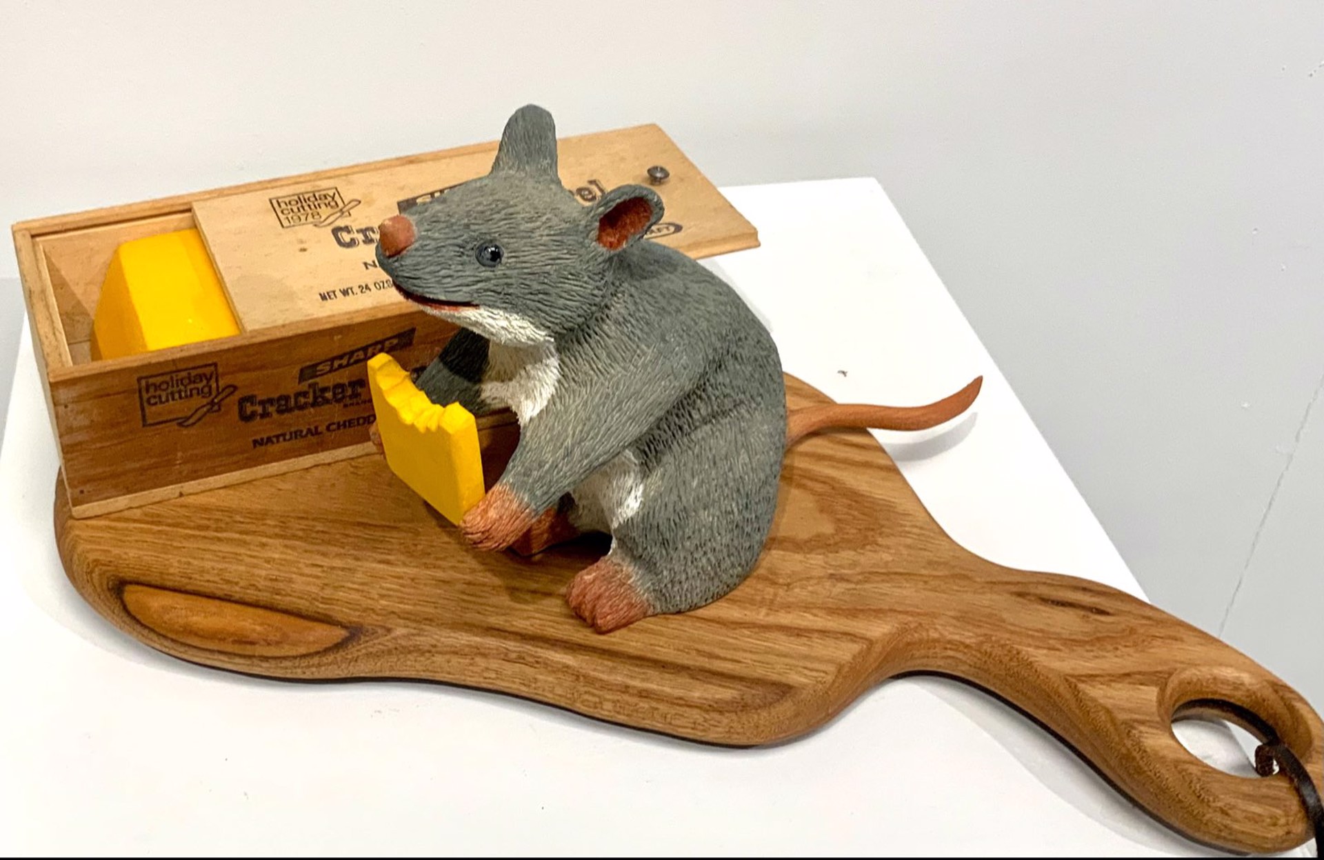 Cheese Mouse And Cutting Board by Bernard Edwards