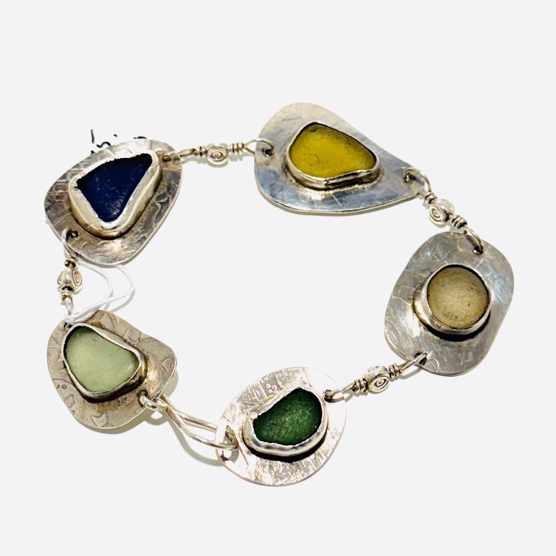 Sea Glass Five Link Bracelet AB23-54 by Anne Bivens